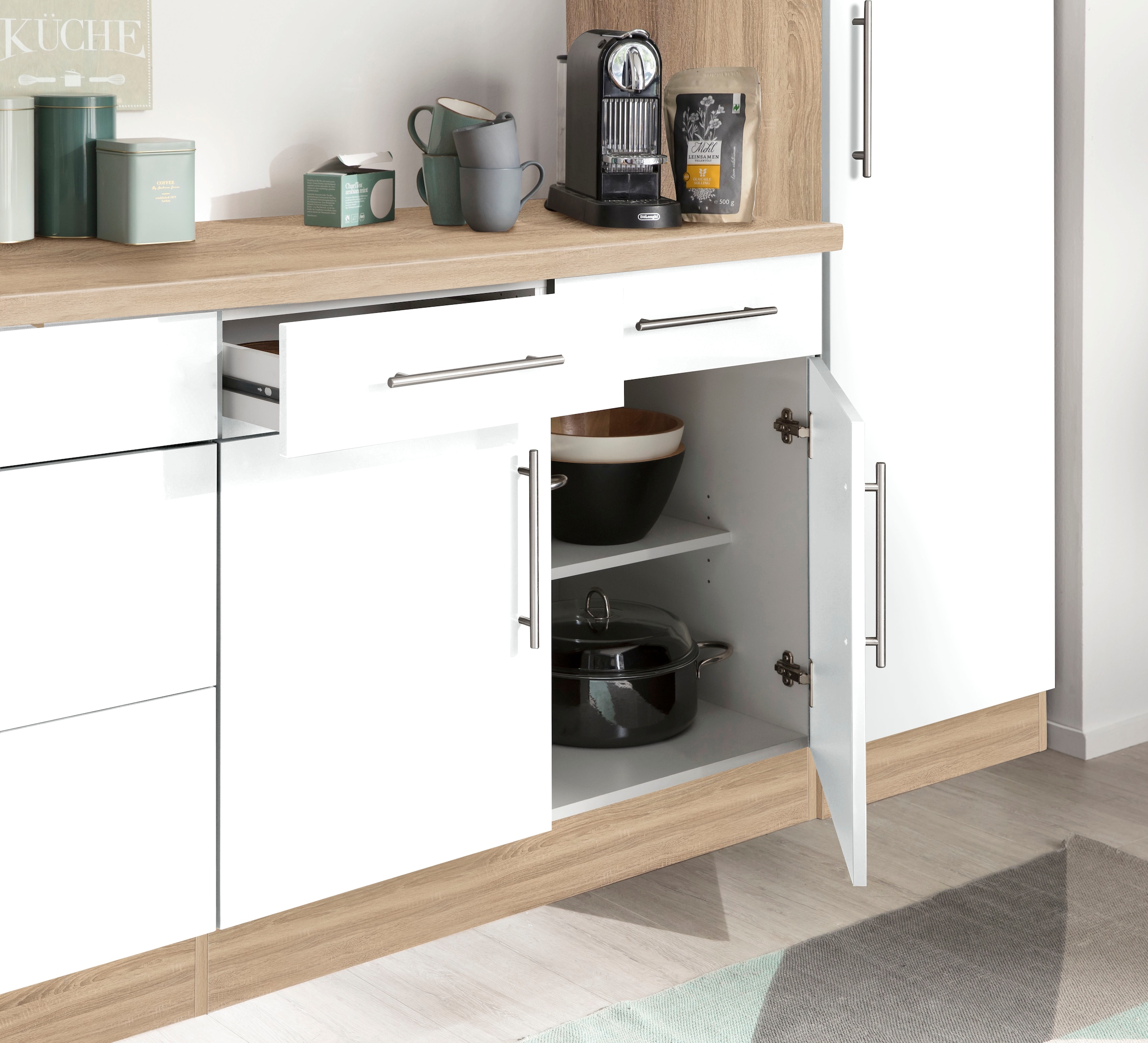 wiho Küchen Unterschrank Arbeitsplatte bestellen cm ohne breit, online | Jelmoli-Versand 100 »Cali«