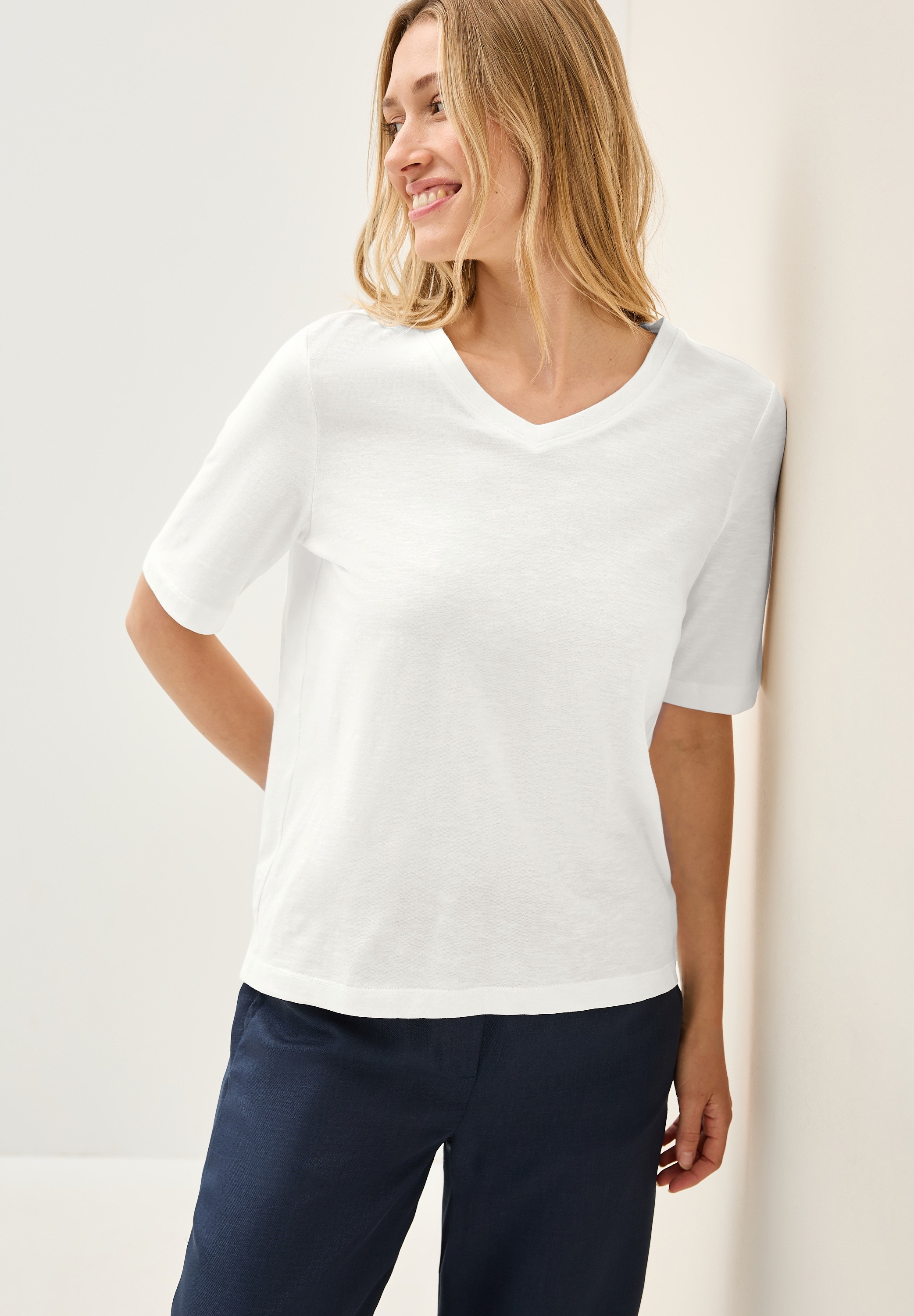 Cecil T-Shirt mit V-Ausschnitt