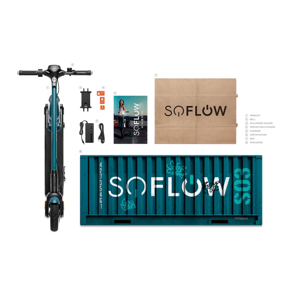 soflow E-Scooter »SO3 Pro«, 20 km/h, 35 km