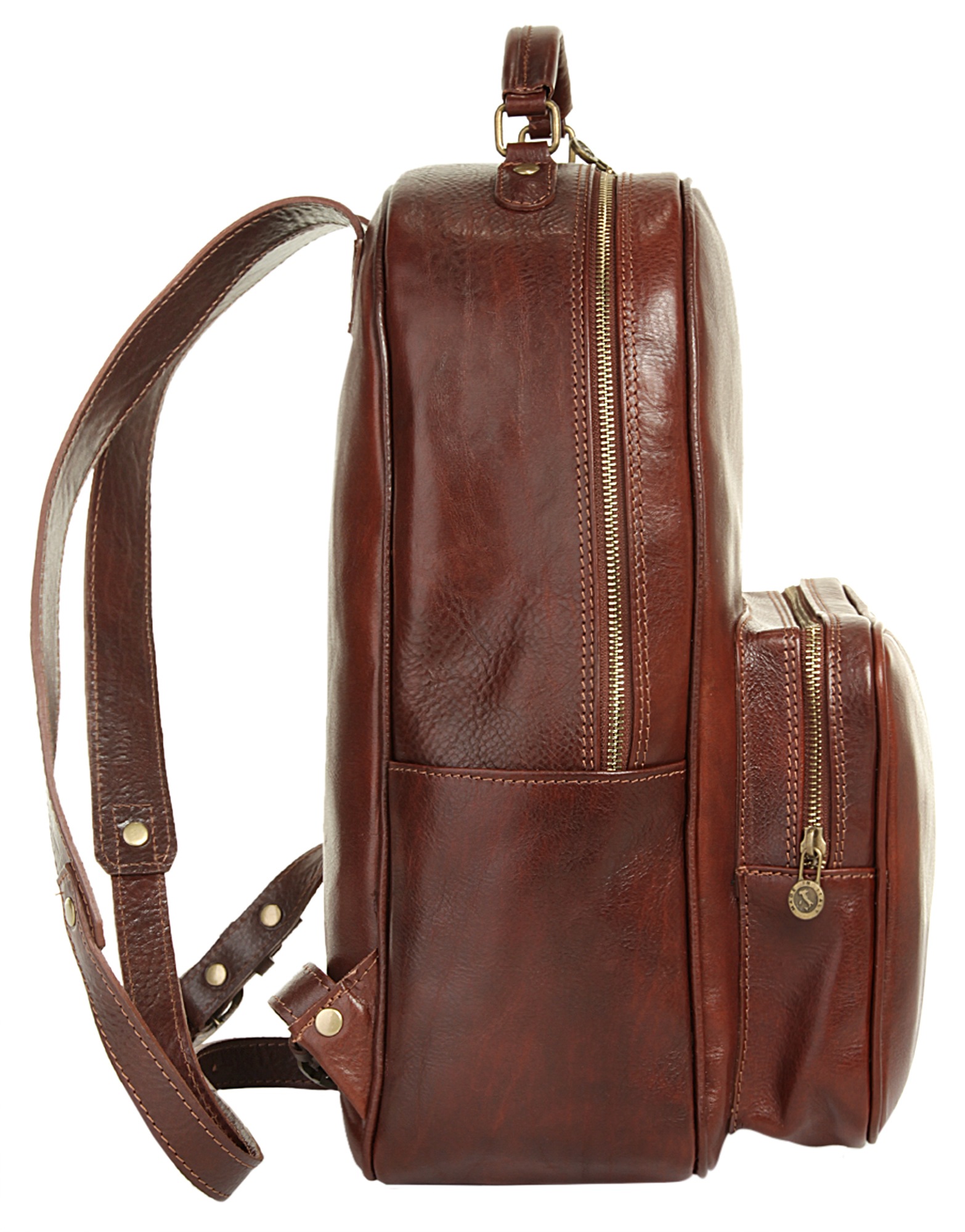 Piké Tagesrucksack, echt Leder, Made in Italy