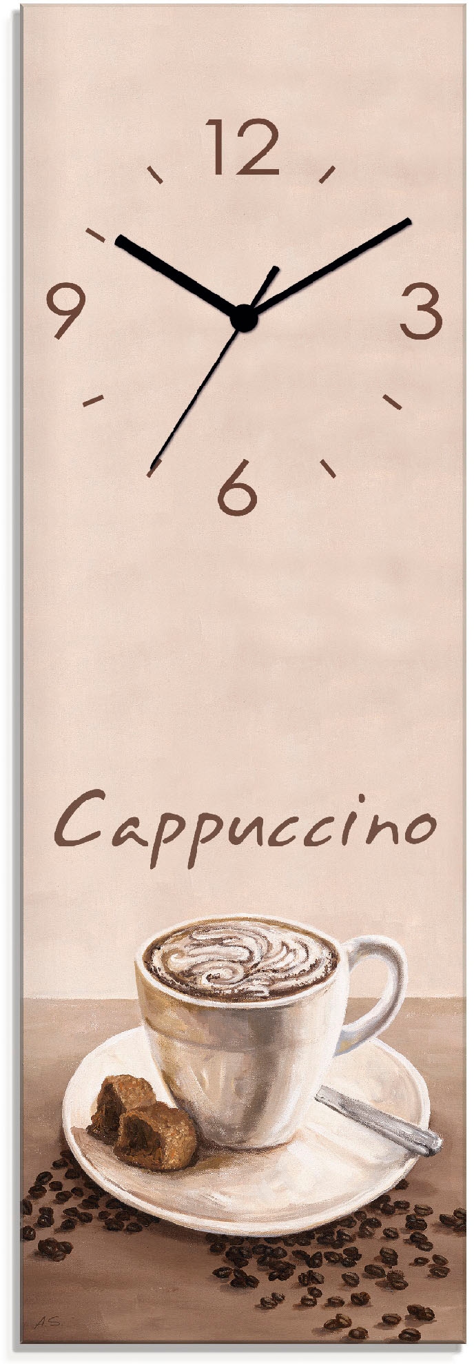 Artland Wanduhr »Cappuccino ohne online | kaufen Jelmoli-Versand Quarz- Kaffee«, oder Tickgeräusche wahlweise Funkuhrwerk, mit lautlos 