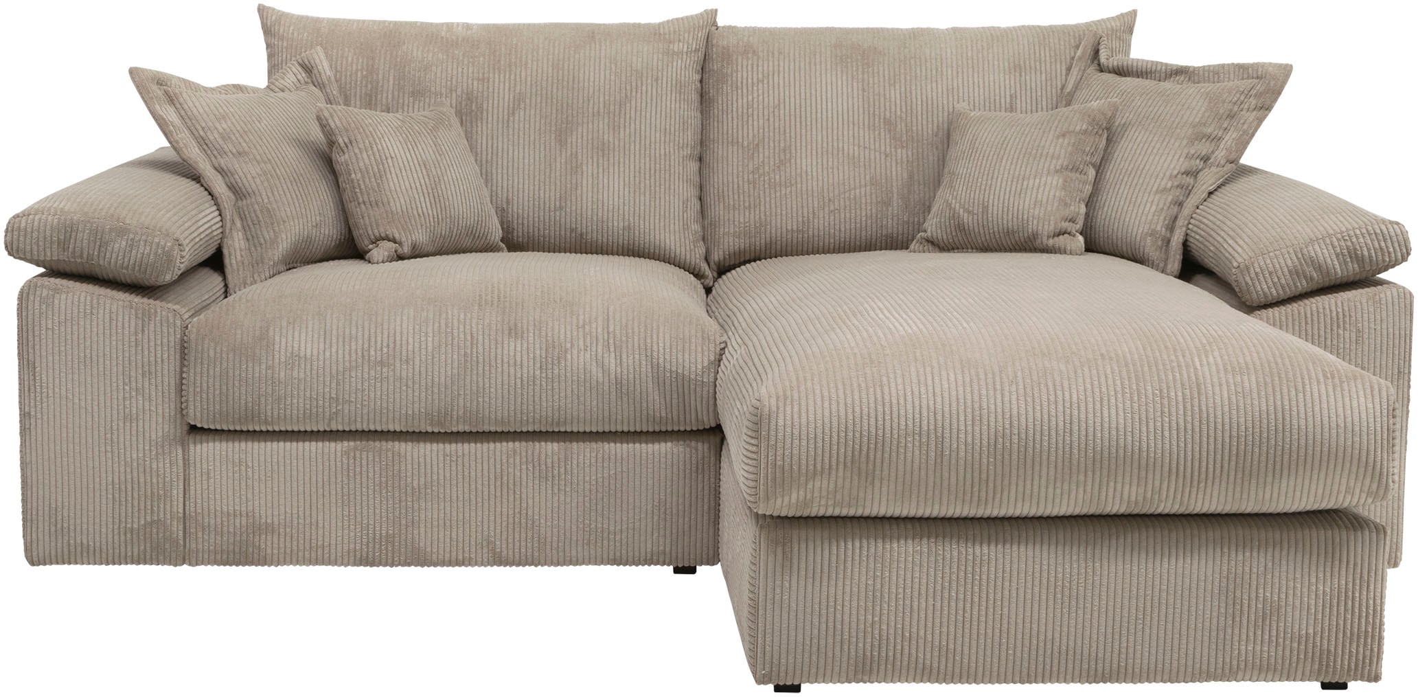 Home affaire Ecksofa »Soft&Cosy XL L-Form - Breite 246 cm«, Mega-Sofa, Cord oder Chenille-Struktur, Federkern-Polsterung