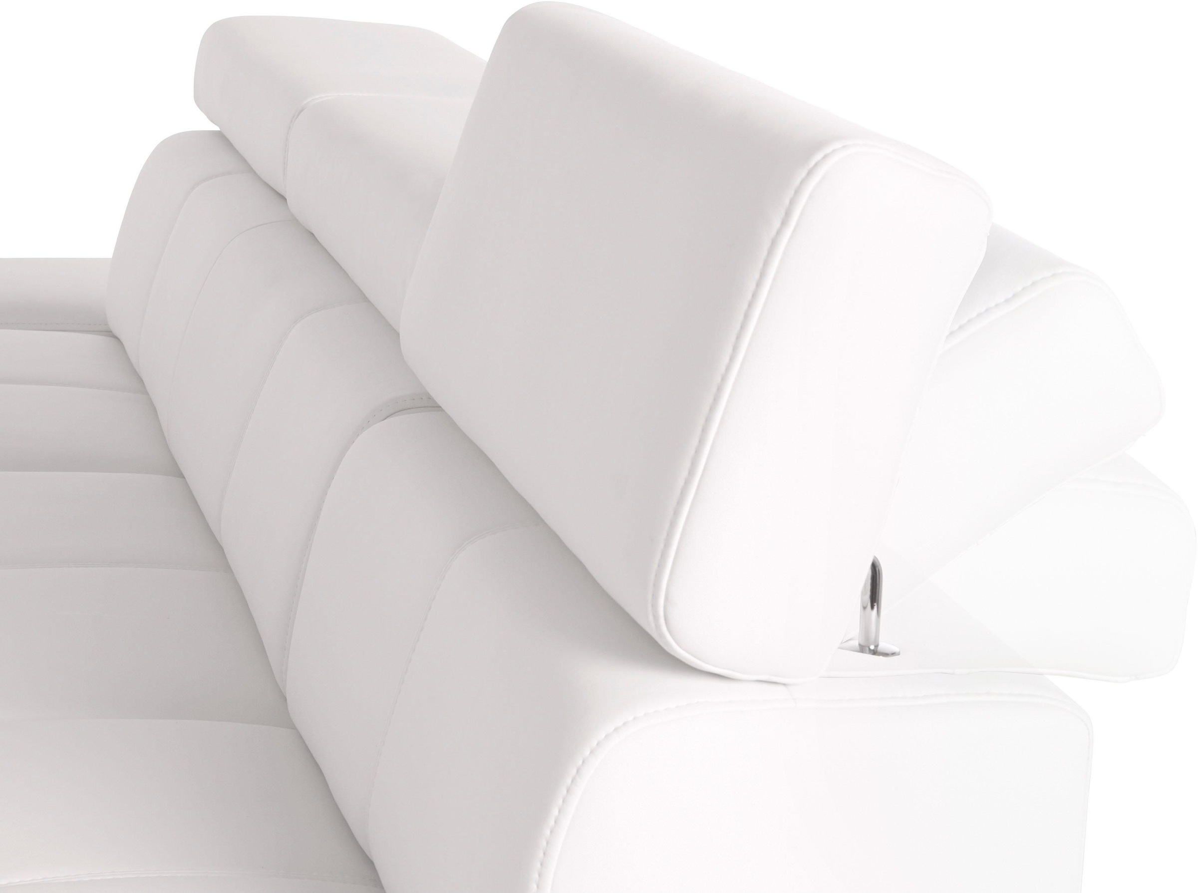 exxpo - sofa fashion Ecksofa »Fiji, hochwertige Detailverarbeitung im Sitz und Rücken, L-Form«, bequem durch Kopf- und Armteilverstellung, wahlweise mit Bettfunktion