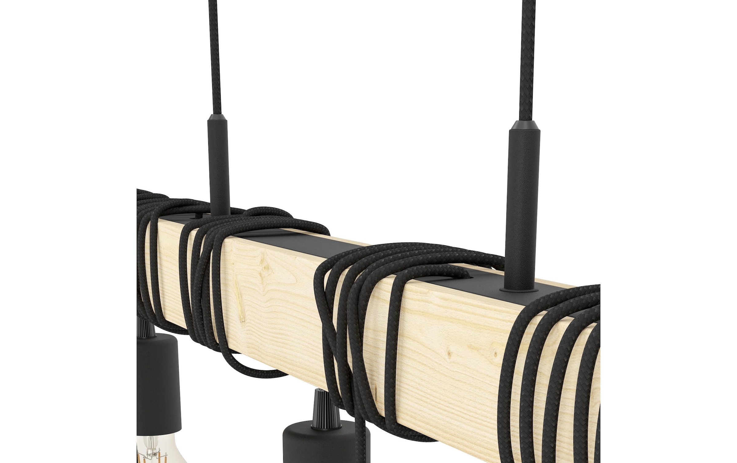 EGLO LED Pendelleuchte »TOWNSHEND exkl E27 6x60W«, Holzart: Kiefer (Neuseeland)
