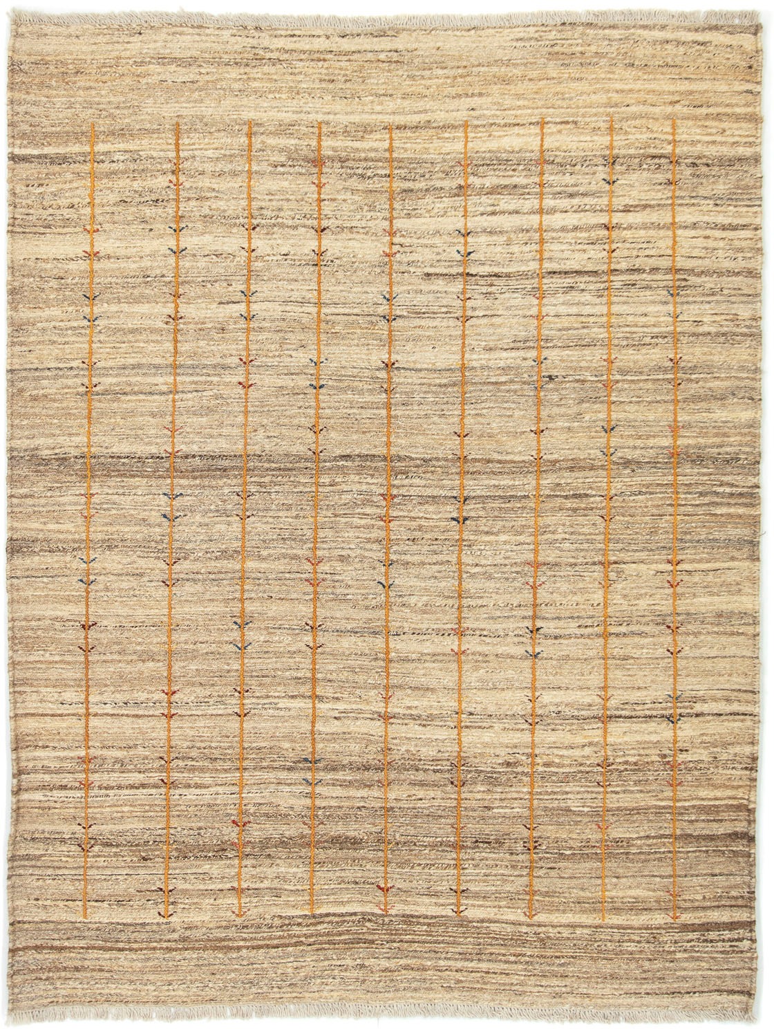 morgenland Wollteppich »Gabbeh Teppich handgeknüpft beige«, rechteckig, 18 mm Höhe, handgeknüpft