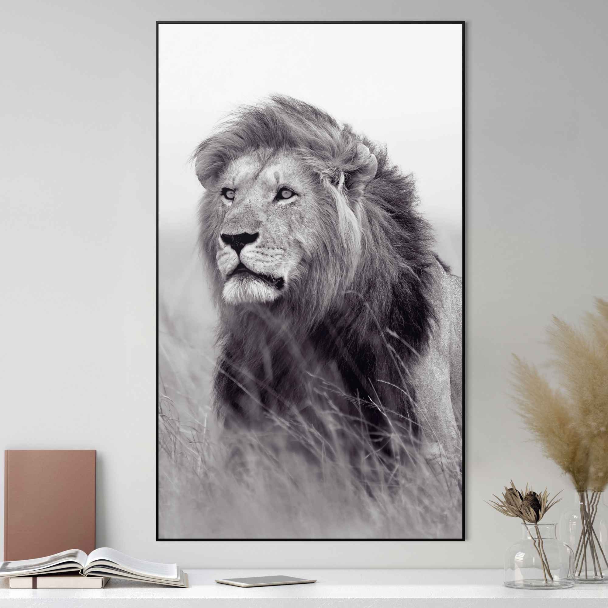 ❤ Reinders! Bild »Gerahmtes Löwe der St.) ordern auf Bild Löwen, Savanne im König«, Shop Jelmoli-Online (1