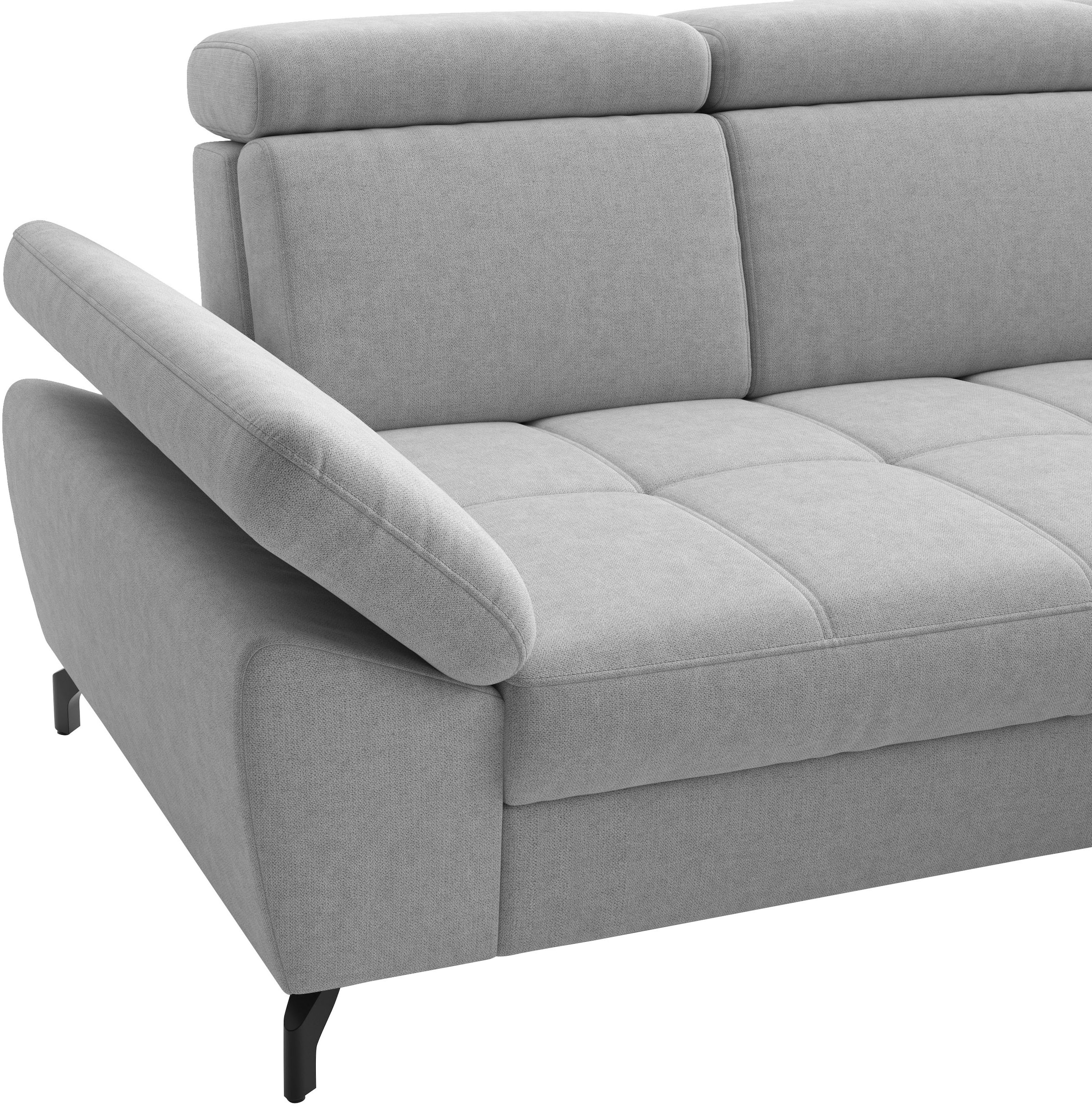 sit&more Ecksofa "Vanity" Inkl.Sitz-,Kopf-und Armteilverstellung
