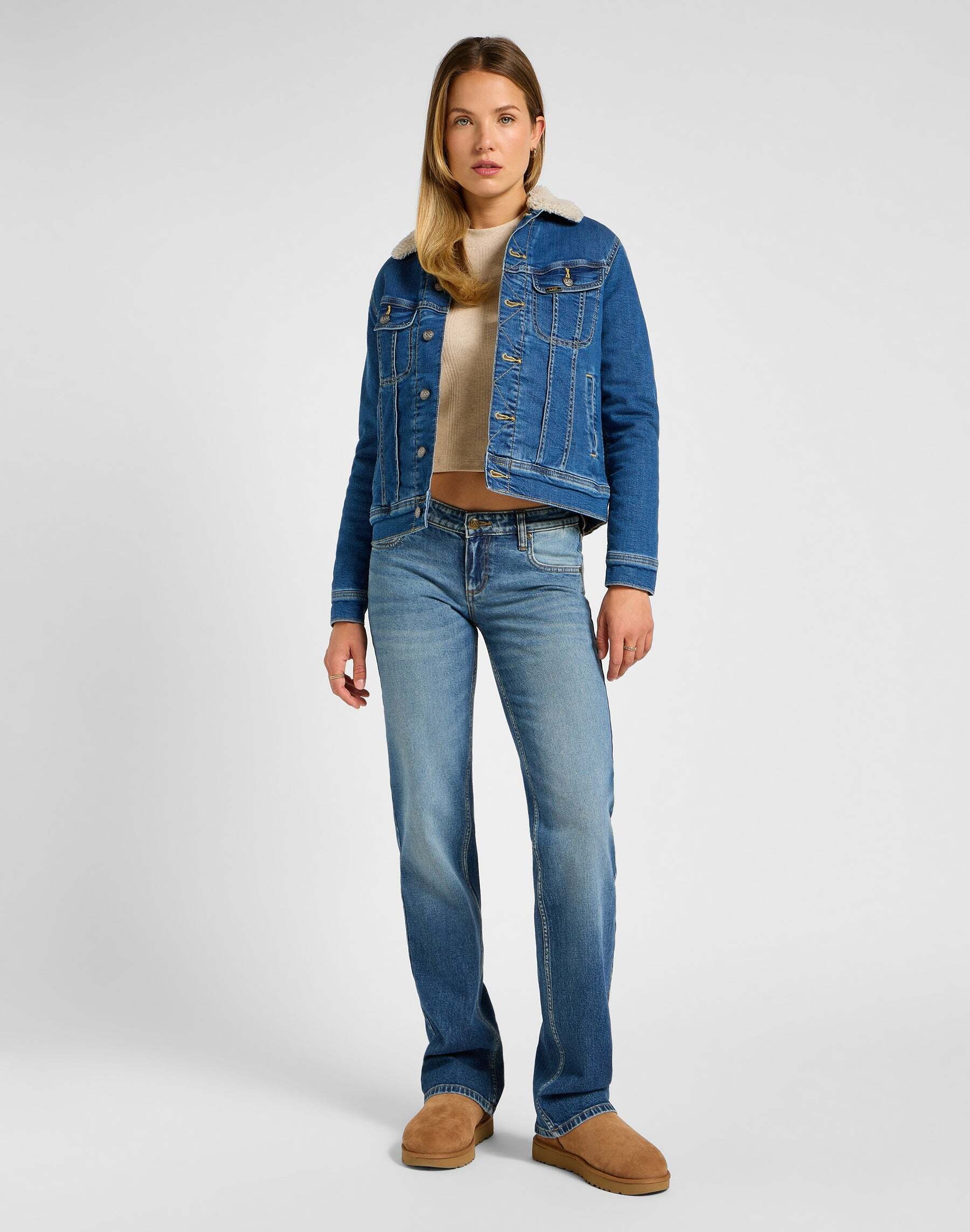 Lee® Langarmshirt »LEE Langarmshirt Longsleeves Cropped Rib Tee«