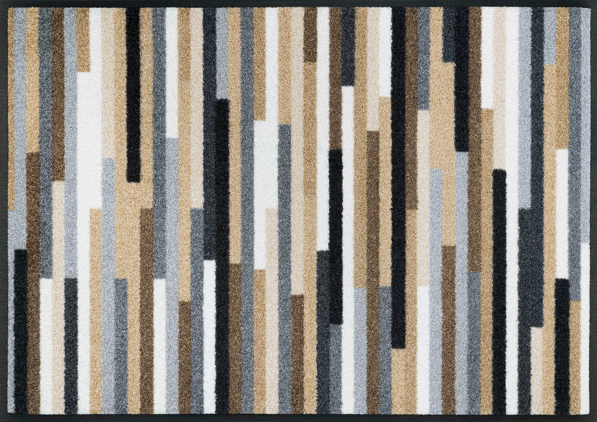 wash+dry by Kleen-Tex Fussmatte »Mikado Stripes«, rechteckig, 7 mm Höhe, Schmutzfangläufer, modernes Streifen Design, rutschhemmend, waschbar