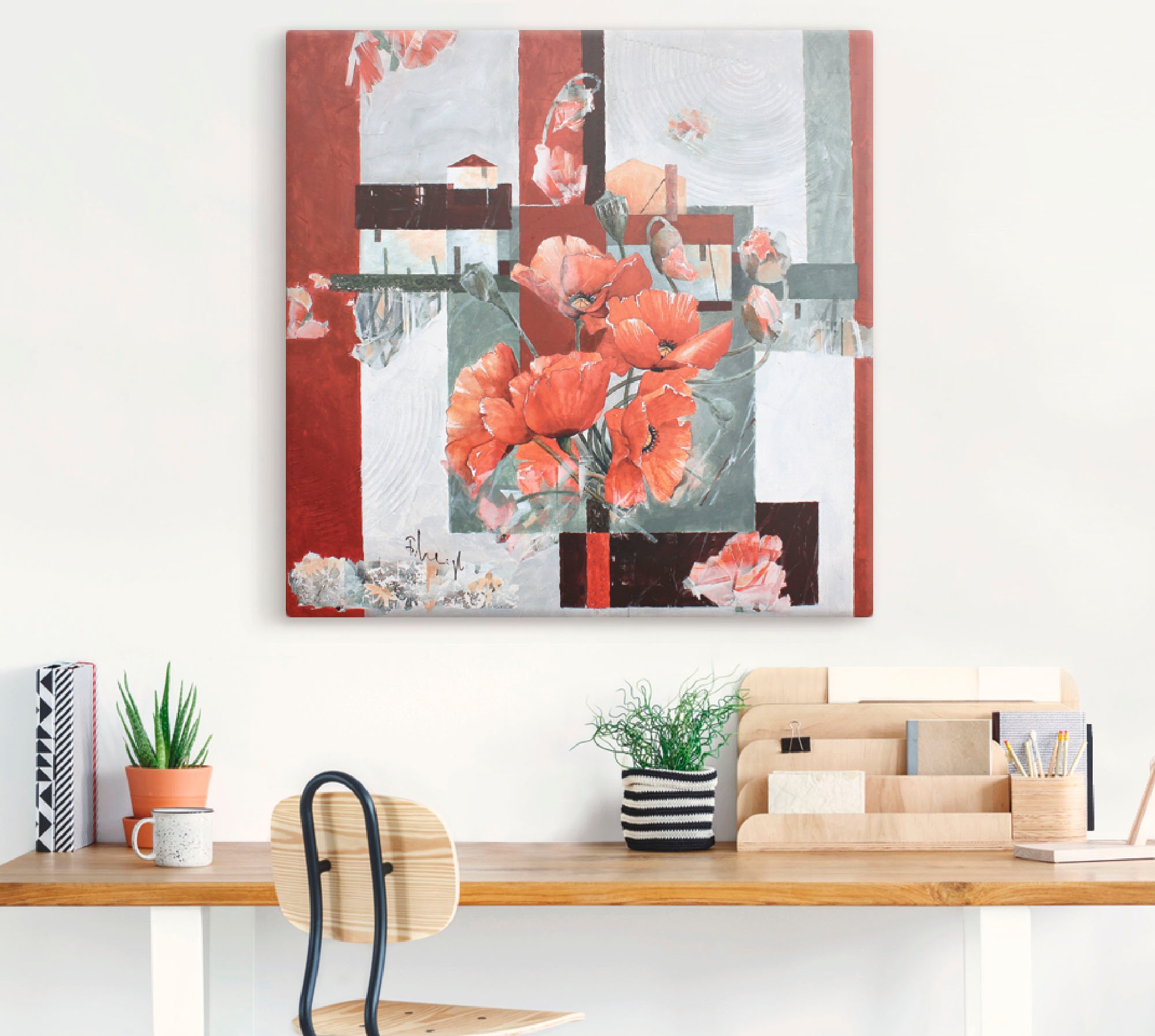 Artland Leinwandbild »Mohn Variation«, Blumen, (1 St.), auf Keilrahmen gespannt