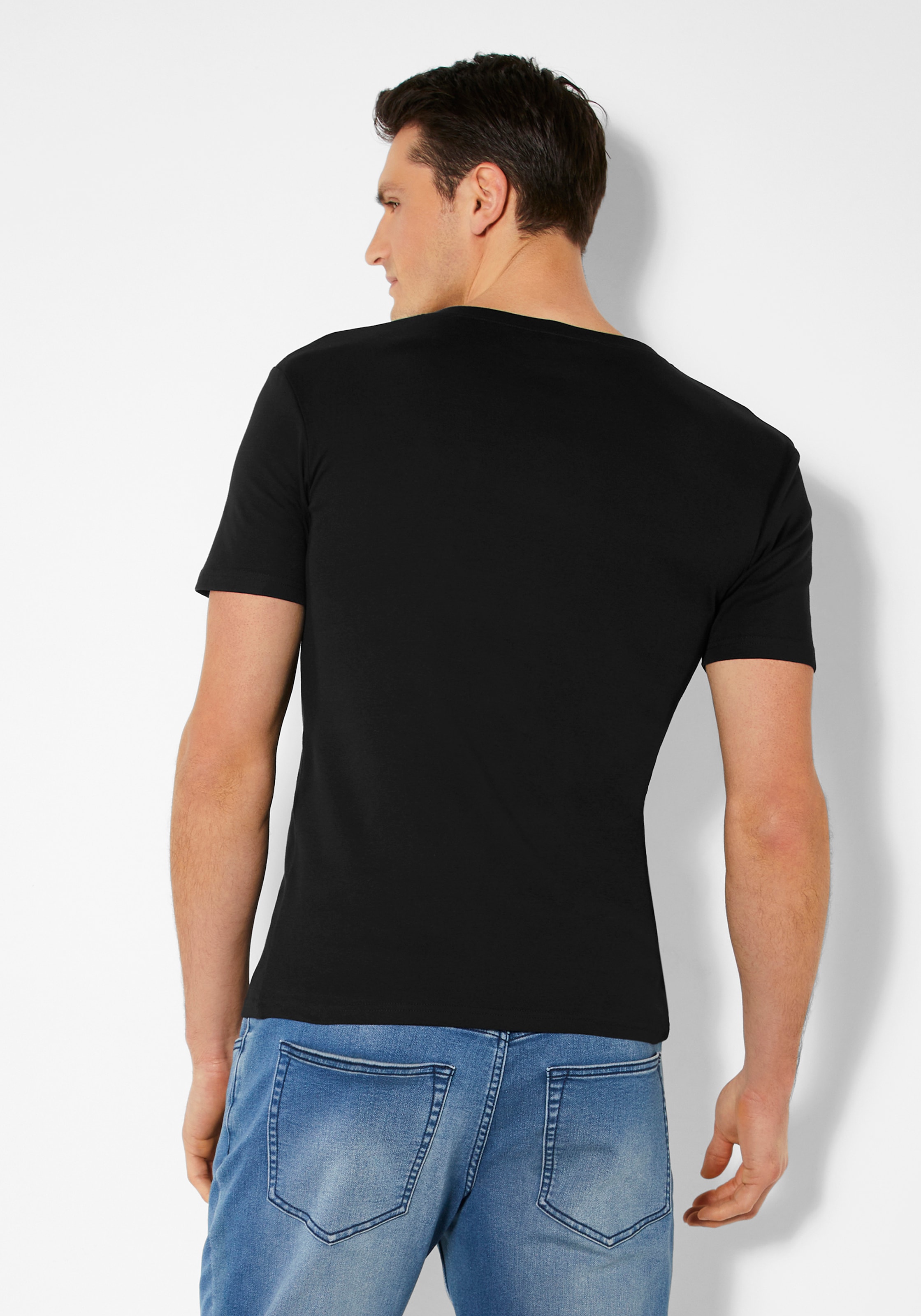 H.I.S T-Shirt, mit aufwendiger Knopfleiste, perfekt als Unterziehshirt
