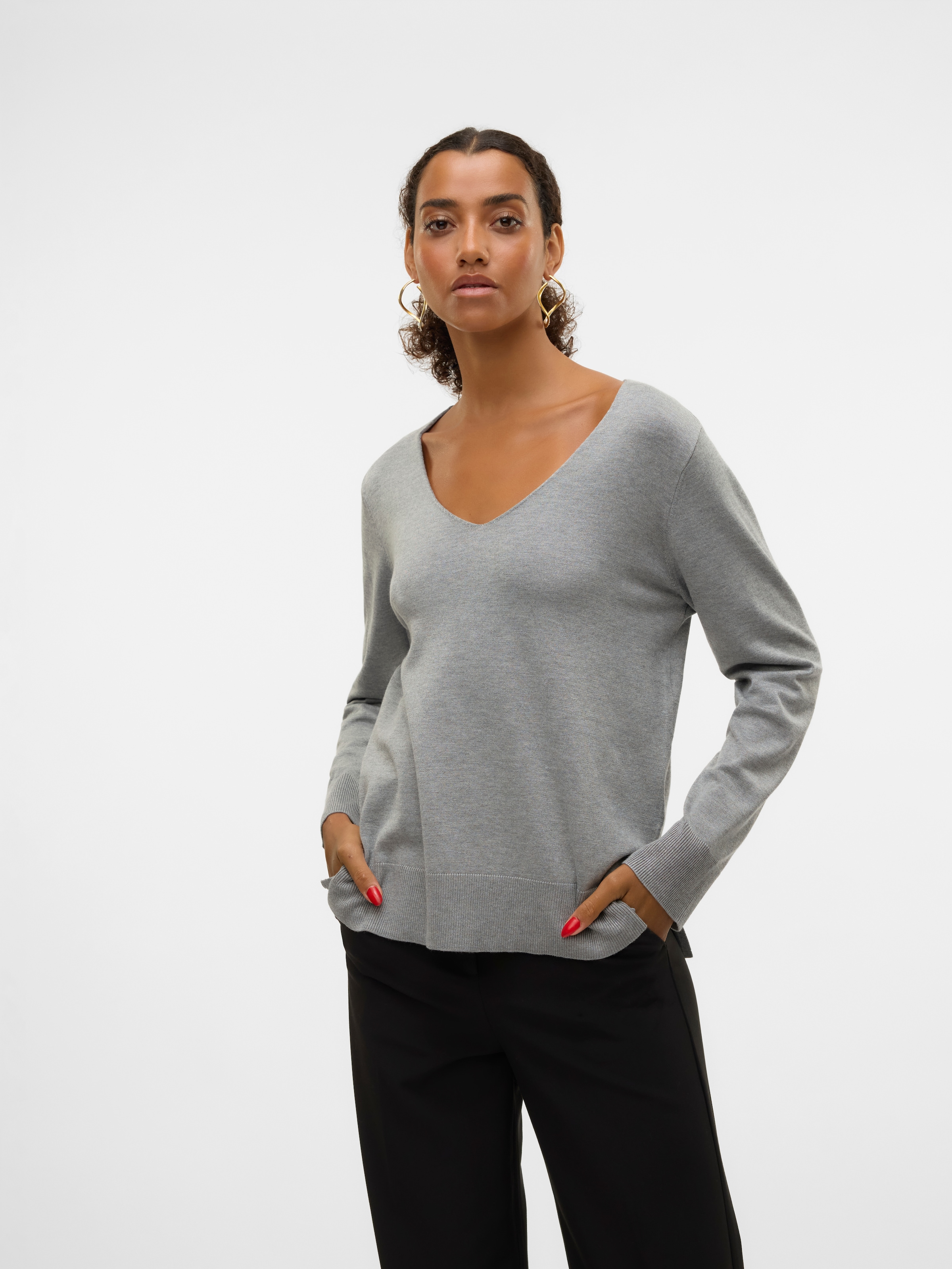 Strickpullover »VMSILJE LS V-NECK PULLOVER GA NOOS«