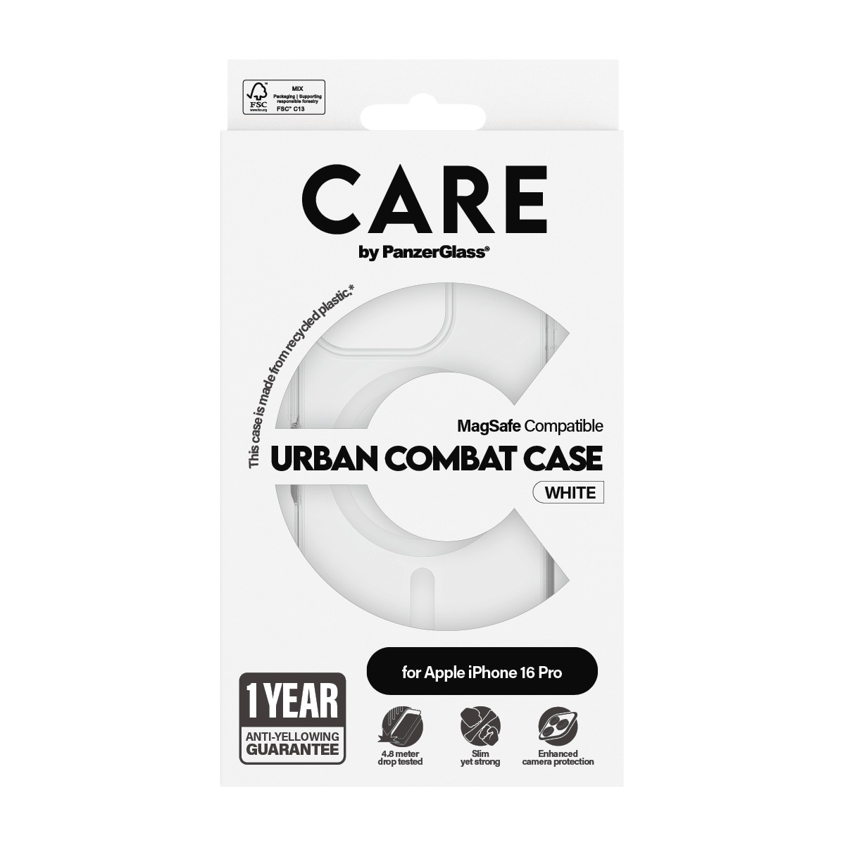 CARE by PanzerGlass Handyhülle »Urban Combat Case mit MagSafe für Apple iPhone 16 Pro«, Backcover, Schutzhülle, Handyschutzhülle, Case, Schutzcase, stossfest
