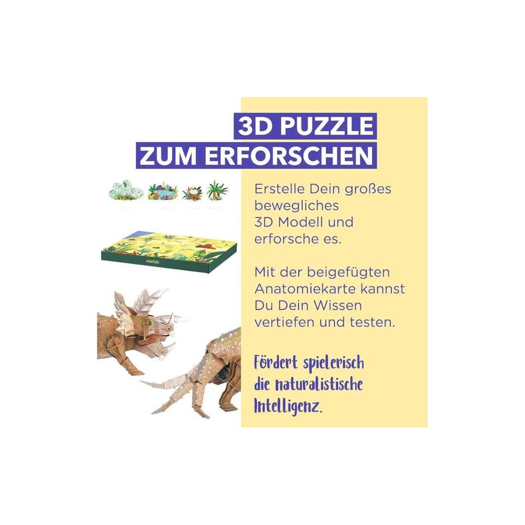 3D-Puzzle »mierEdu Eco – Triceratops«