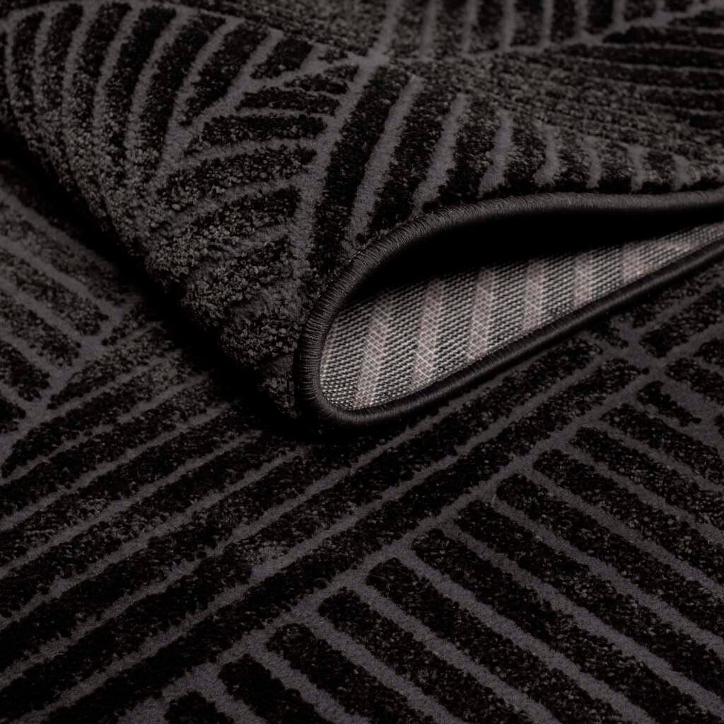 Carpet City Teppich »Friseé-Teppich FANCY 904«, rechteckig, 12 mm Höhe, Läufer, Kurzflor Wohnzimmer, florale 3D-Optik, für Schlafzimmer