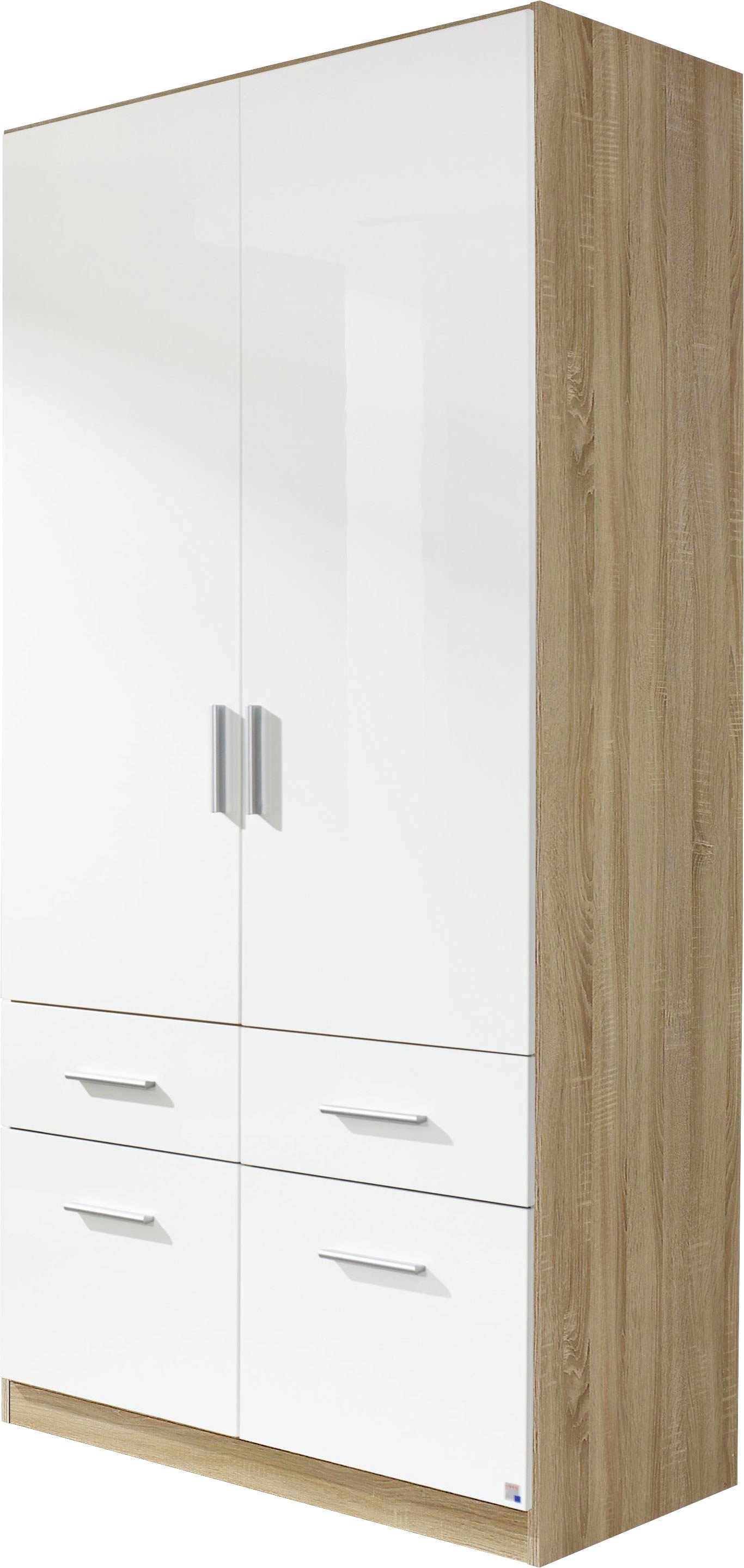 rauch Drehtürenschrank "Kleiderschrank Schrank Garderobe Schlafzimmerschrank CELLE" in 4 Breiten und 2 Höhen, optional mit Schubkästen MADE IN GERMANY