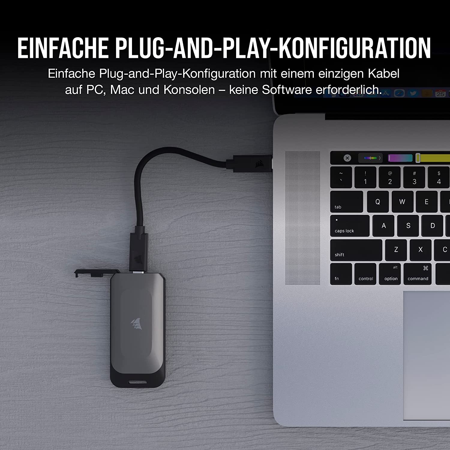 Corsair externe SSD »EX100U Portable USB Storage«, Anschluss USB-C