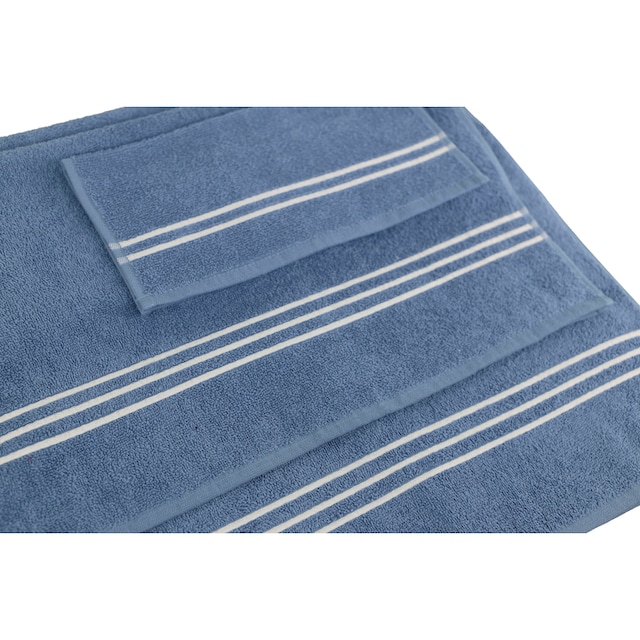 KangaROOS Handtuch Set »Dalia«, Set, 6 tlg., Walkfrottier, mit  Streifenbordüre, einfarbiges Handtuch-Set aus 100% Baumwolle online kaufen  | Jelmoli-Versand