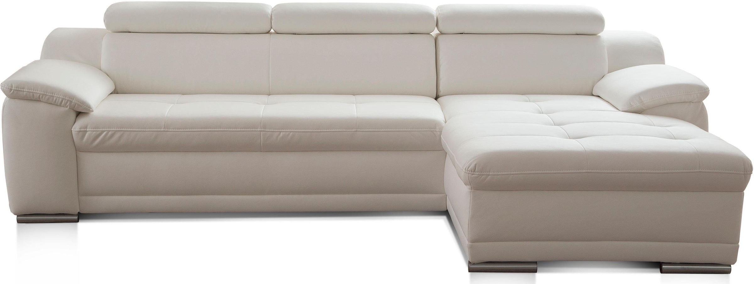sit&more Ecksofa »Andiamo L-Form«, wahlweise mit Bettfunktion, inklusive Kopfteilverstellung