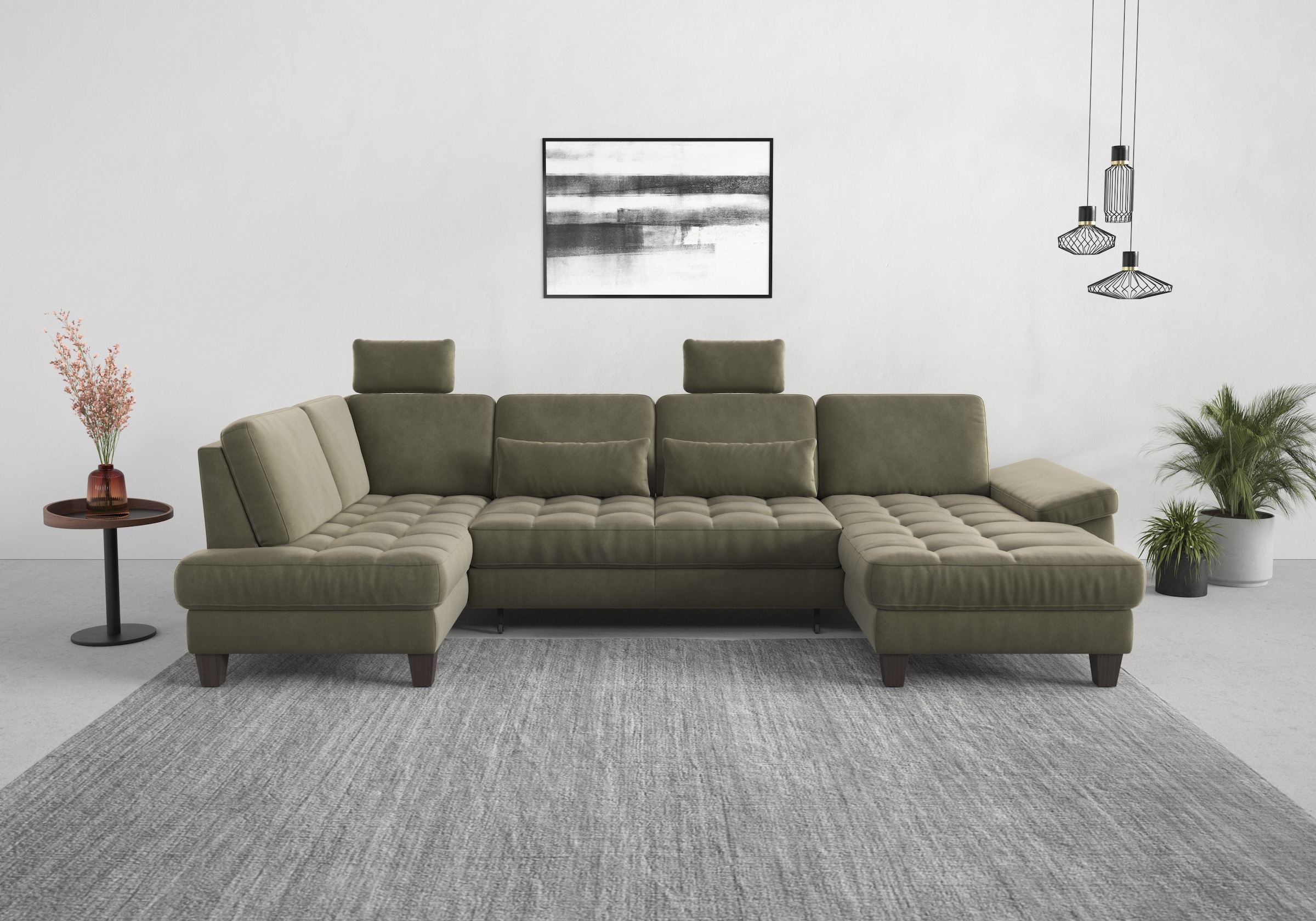 sit&more Wohnlandschaft »Westham U-Form«, wahlweise mit Bettfunktion, Bettkasten, Sitztiefenverstellung