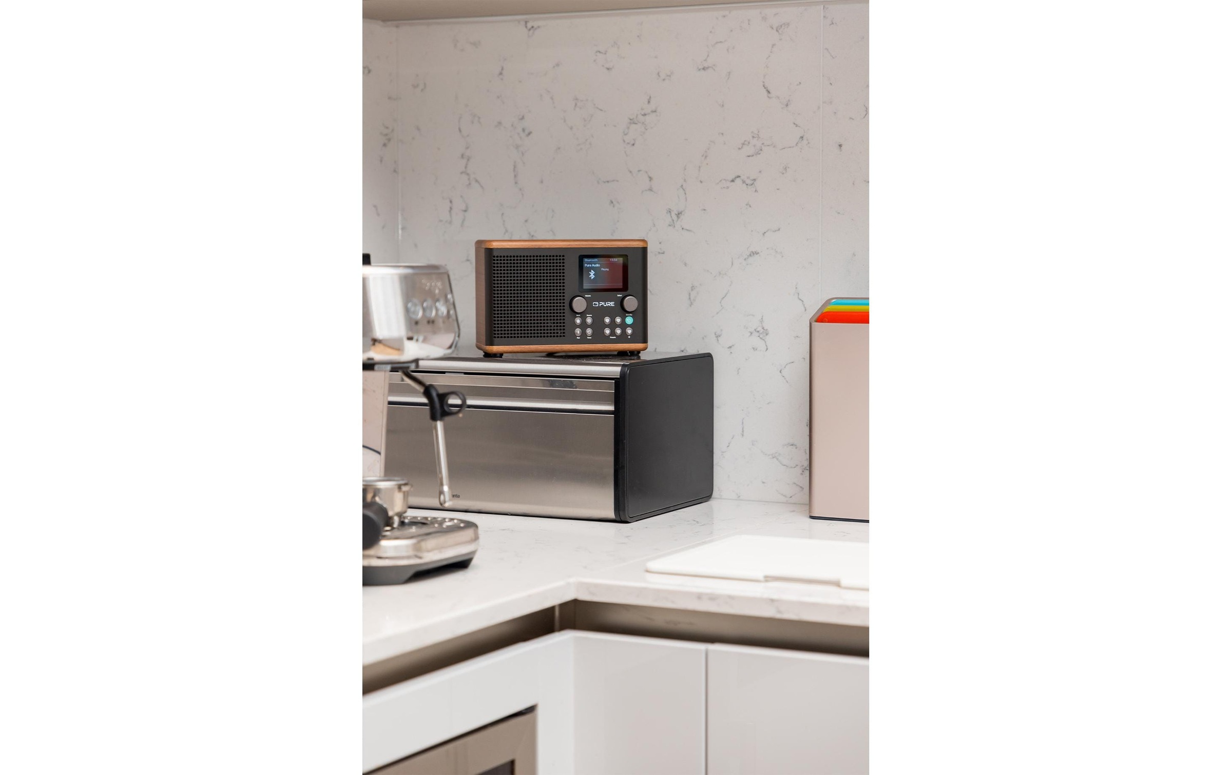 Pure Digitalradio (DAB+) »Classic H4 Walnuss/Schwarz«, (Bluetooth Digitalradio (DAB+)-FM-Tuner 10 W)
