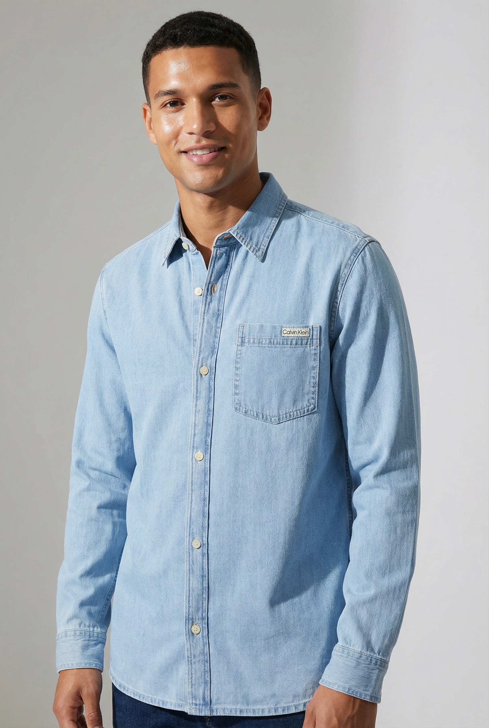 Calvin Klein Jeans Jeanshemd »CASUAL CLASSIC« Mit Rundhalsausschnitt