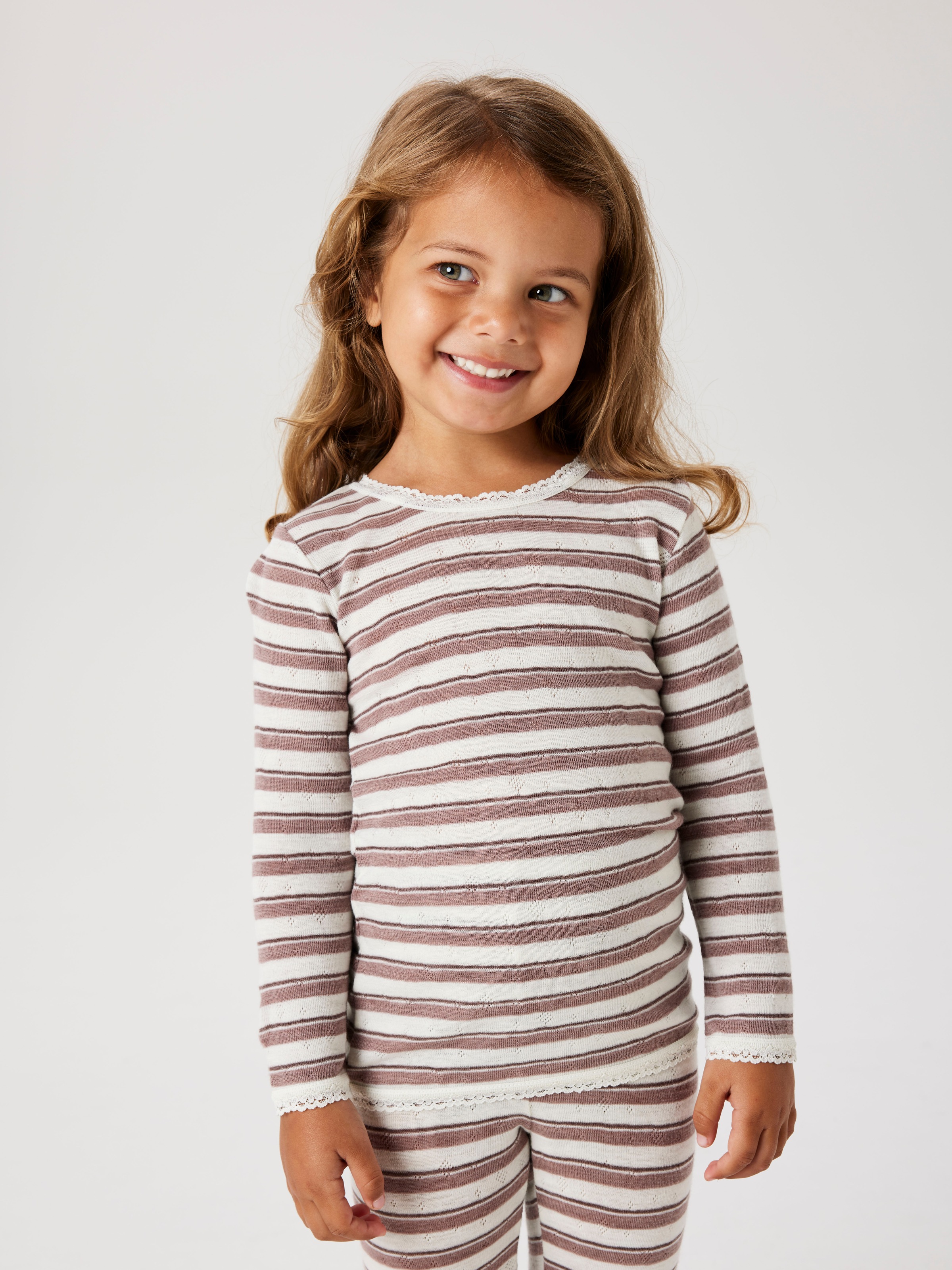 Name It Langarmshirt »NMFWANG WOOL NEEDLE LS TOP NOOS« aus reiner Merinowolle