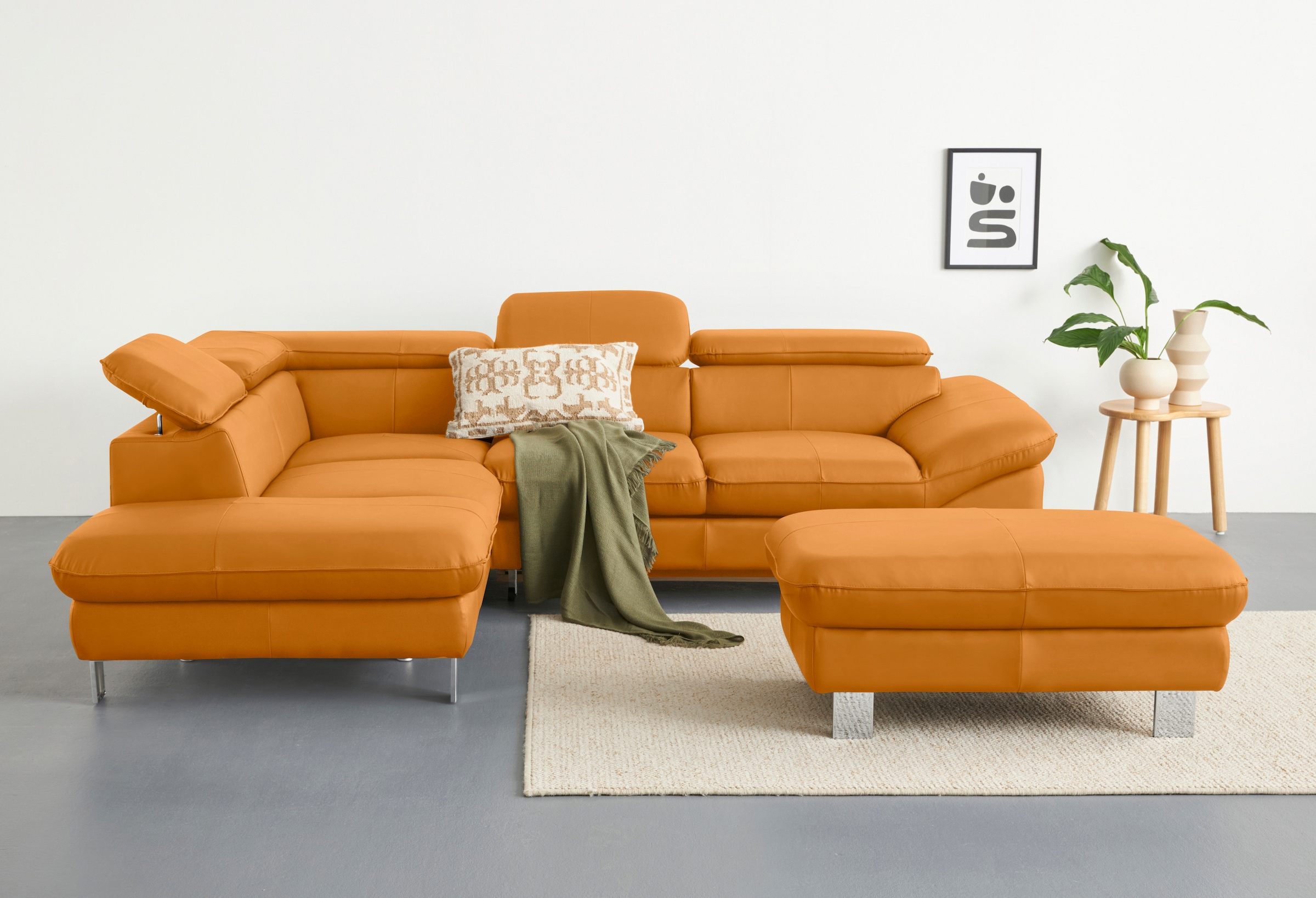 COTTA Ecksofa »Driver L-Form«, mit Kopfteilverstellung, wahlweise mit Bettfunktion & Bettkasten