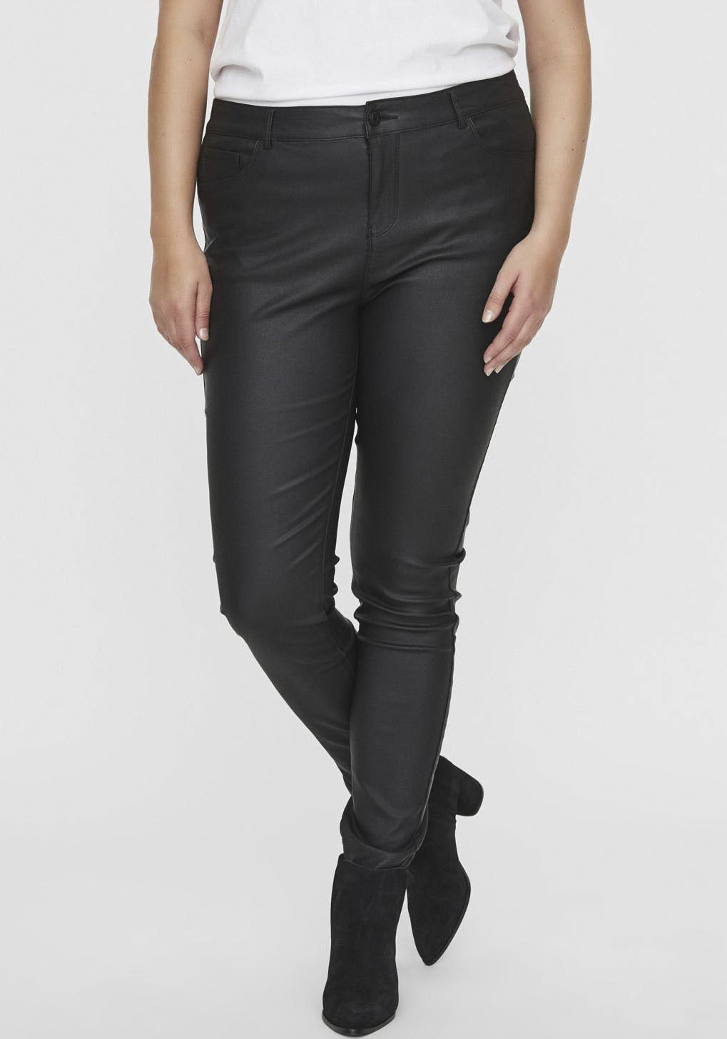 Lederimitathose »VMEVEN NW SS SMOOTH COATED PNT CUR NOOS«