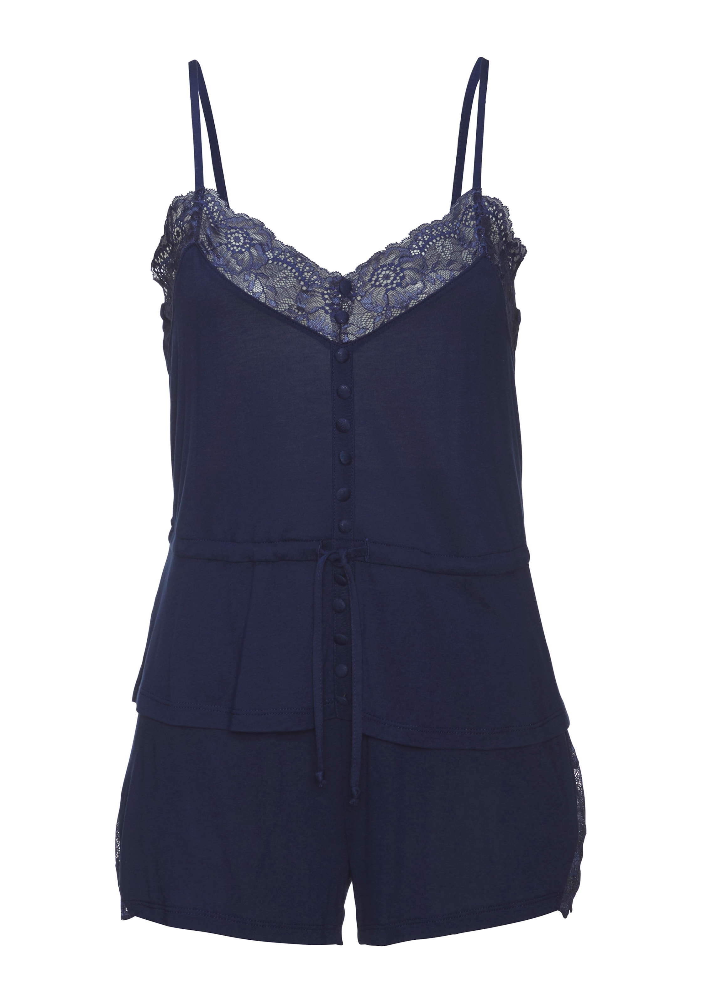 LASCANA Shorty, (2 tlg.), mit Spitzeneinsätzen