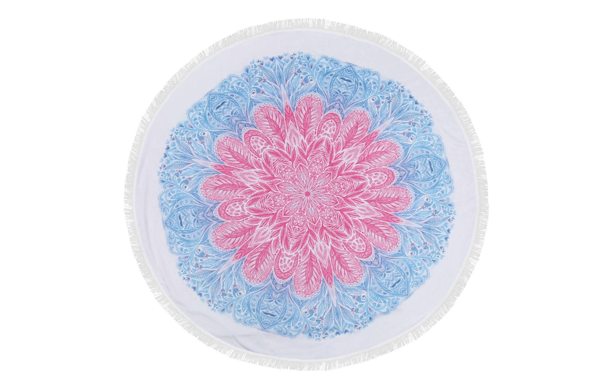 Strandtuch »Foutastic Circle Muster, Blau, Rosa«, (1 St.)