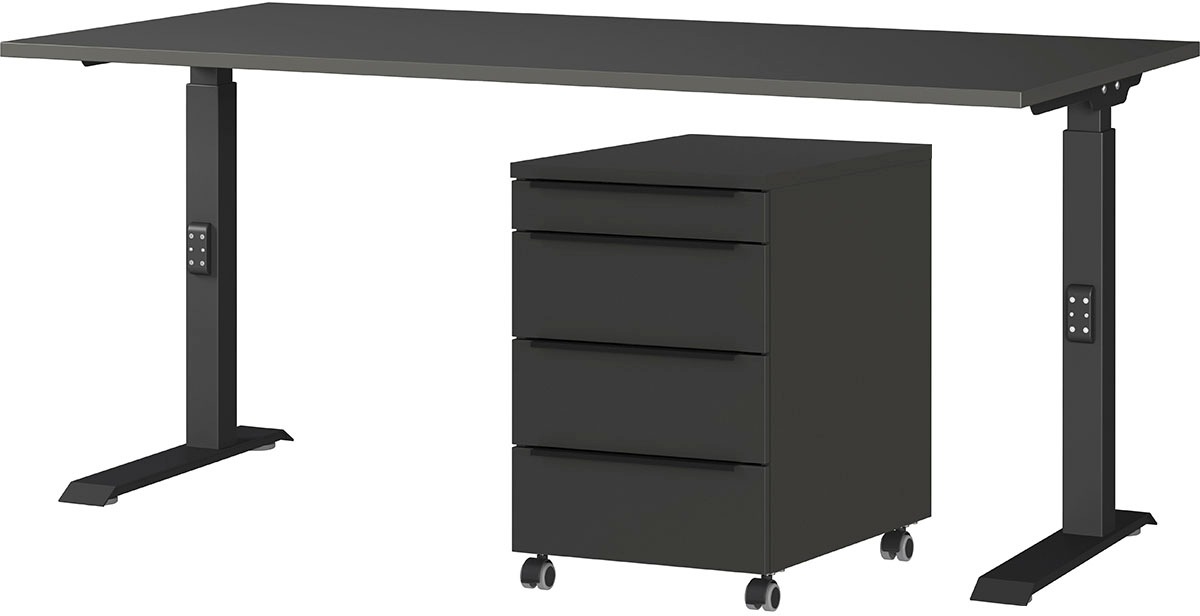 GERMANIA Büromöbel-Set »Mailand« 2 tlg. inkl. Schreibtisch und Rollcontainer