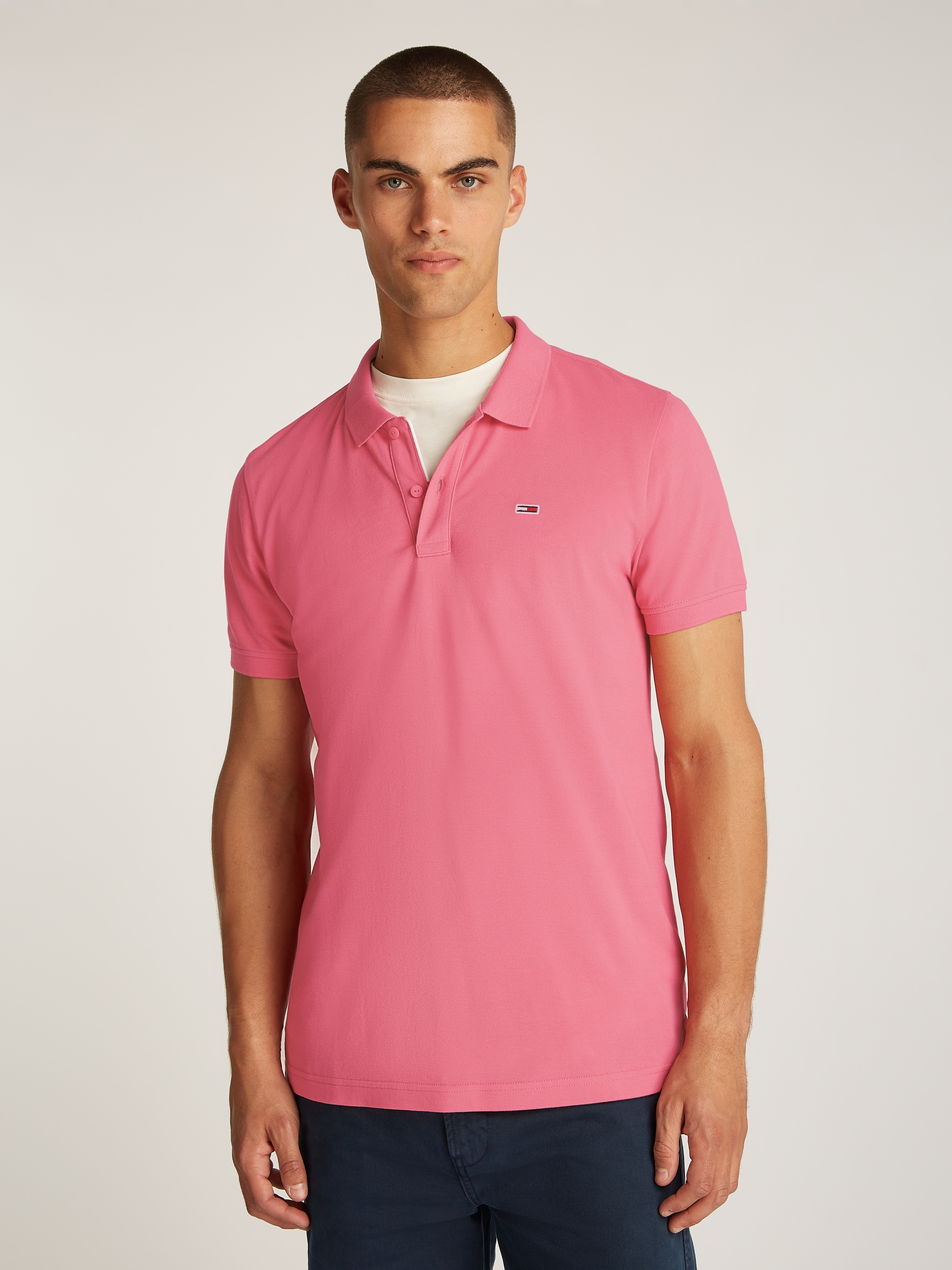 Tommy Jeans Poloshirt »TJM SLIM PLACKET POLO«, Piqué mit Polokragen