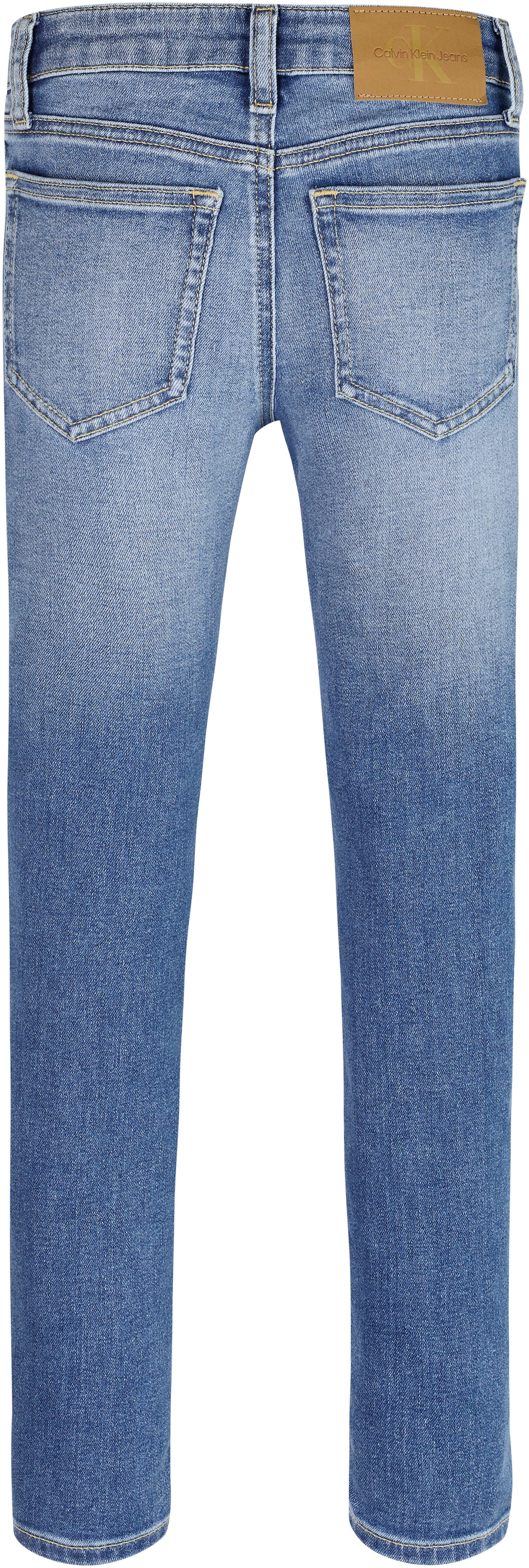 Calvin Klein Jeans Skinny-fit-Jeans »MR SKINNY ESS WASHED BLUE DENIM«, für Kinder bis 16 Jahre mit Logopatch