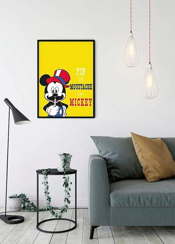 Komar Poster »Mickey Mouse Moustache«, Disney, (1 St.), Kinderzimmer, Schlafzimmer, Wohnzimmer