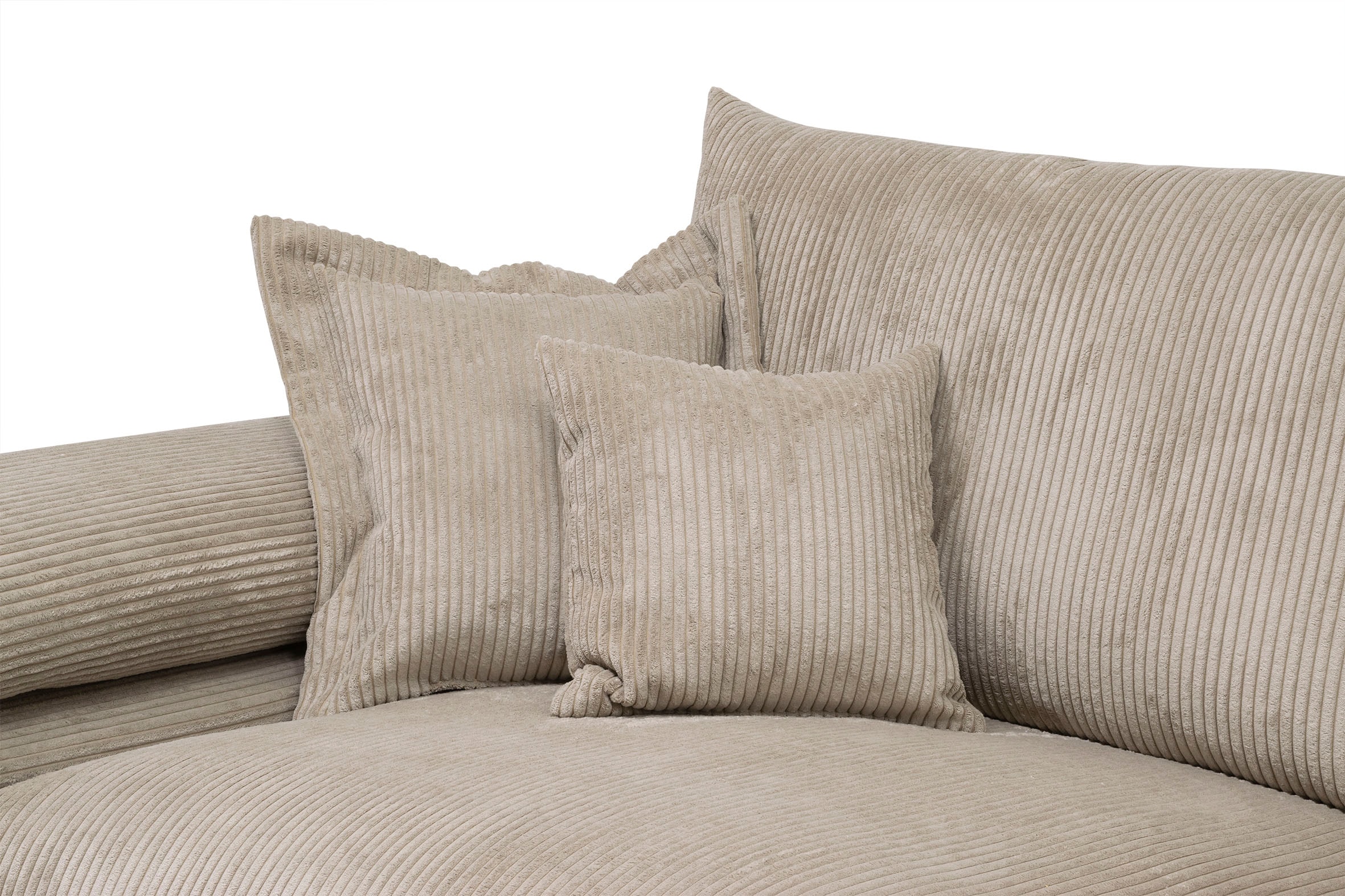 Home affaire Ecksofa »Soft&Cosy XL L-Form - Breite 246 cm«, Mega-Sofa, Cord oder Chenille-Struktur, Federkern-Polsterung