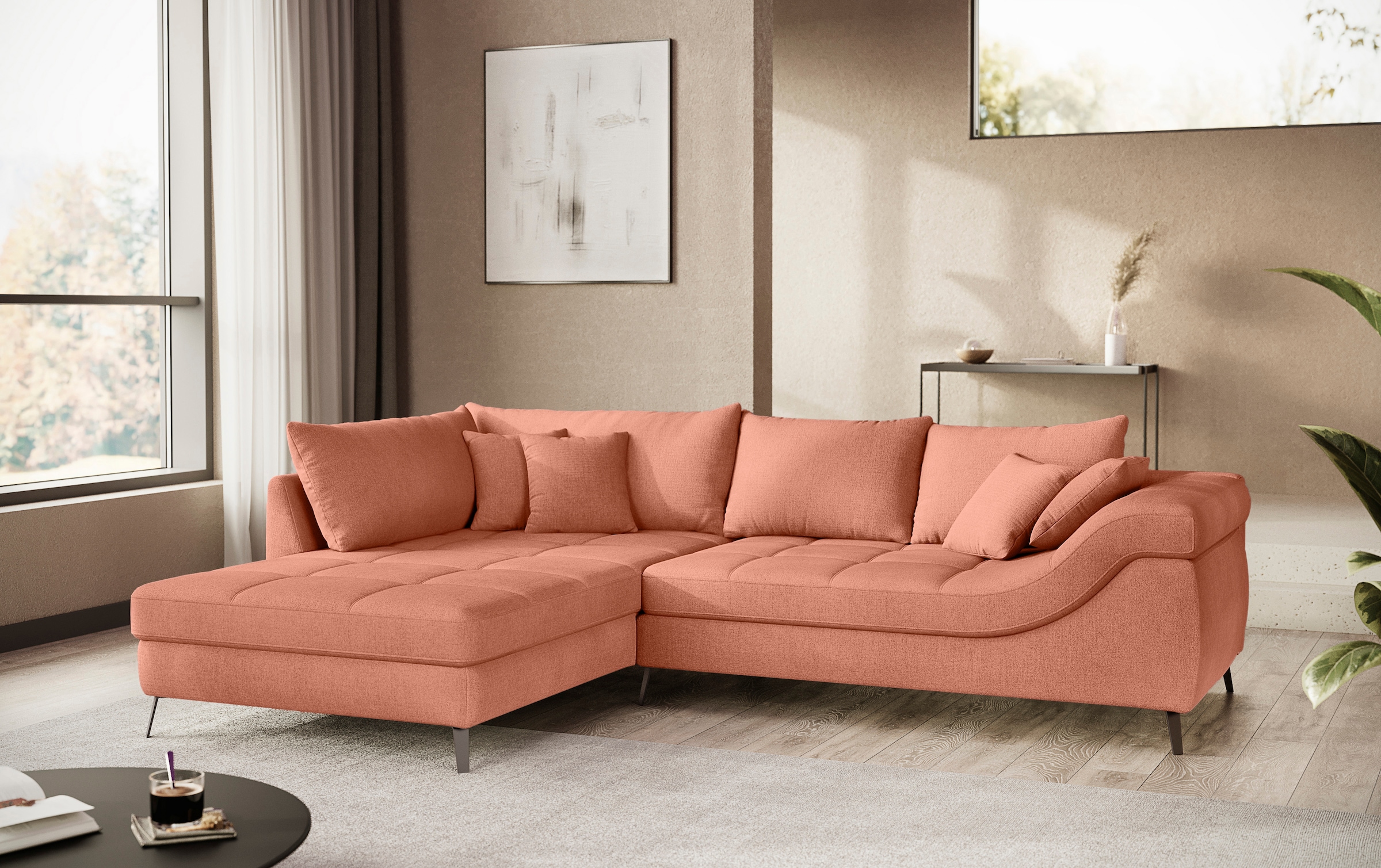 Mr. Couch Ecksofa »Portofino, L-Form«, Mit Kaltschaumpolsterung, bis 140 kg belastbar
