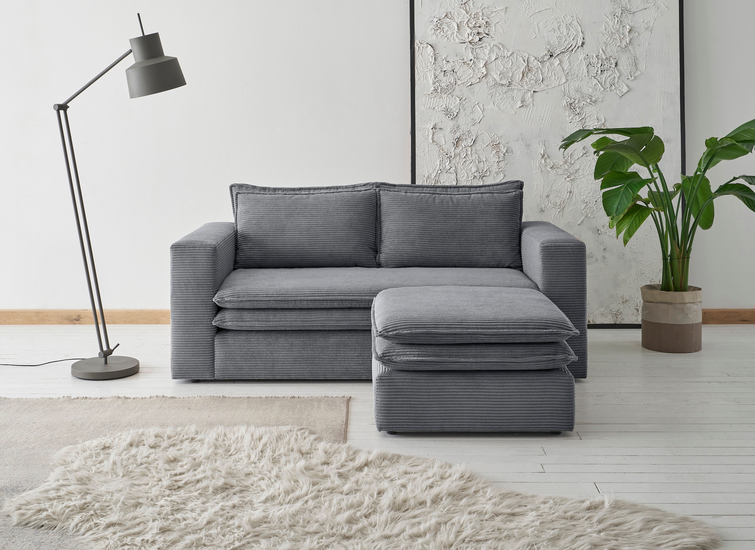 ❤ Places und Style 2-Sitzer-Sofa »PIAGGE«, klein Hocker kaufen Jelmoli-Online (2 Sitzgruppe Set im of Shop tlg.), im