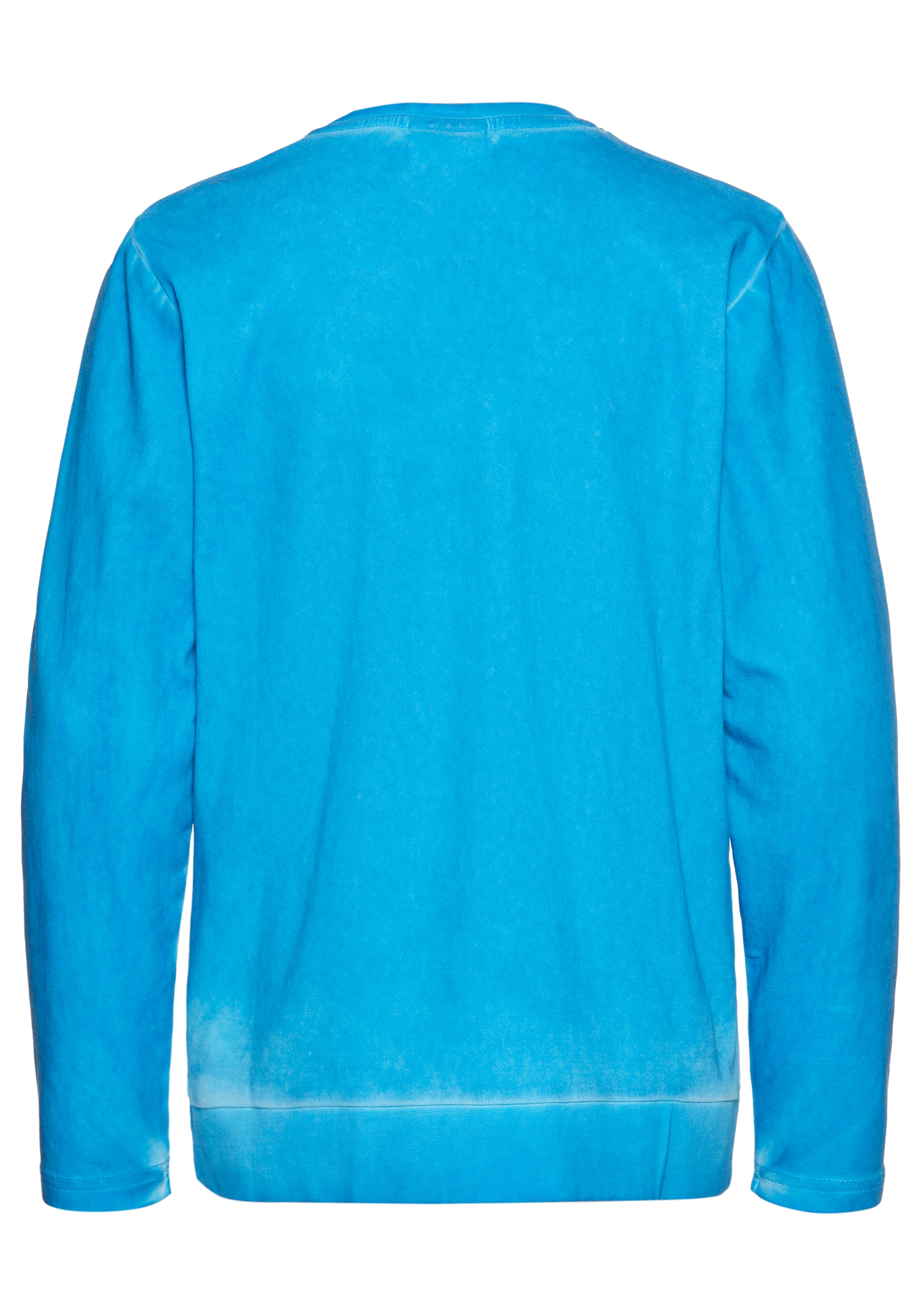 DELMAO Langarmshirt »Modisch gewaschenes Shirt«, Trendwaschung