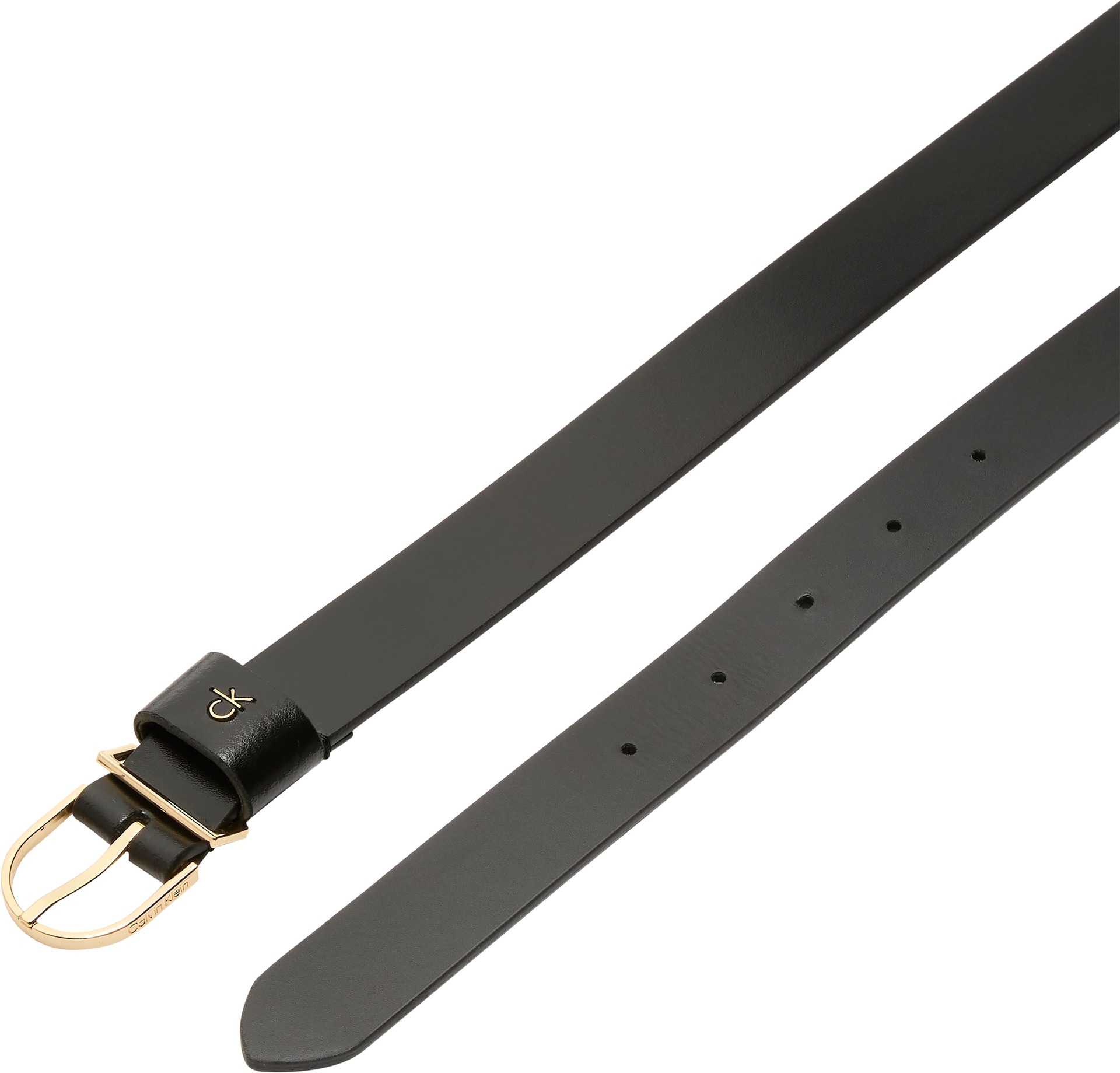 Calvin Klein Ledergürtel »CK METAL LOOP ROUND BUCKLE 25MM«, Grössenverstellbar