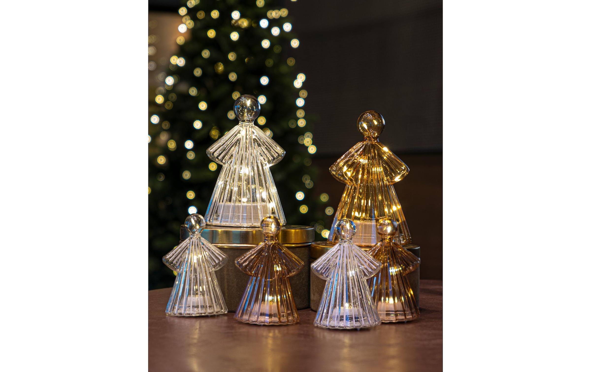 Glas,Weiss,10 LEDs« Albert, Sirius Weihnachtsfigur Engel »LED bestellen