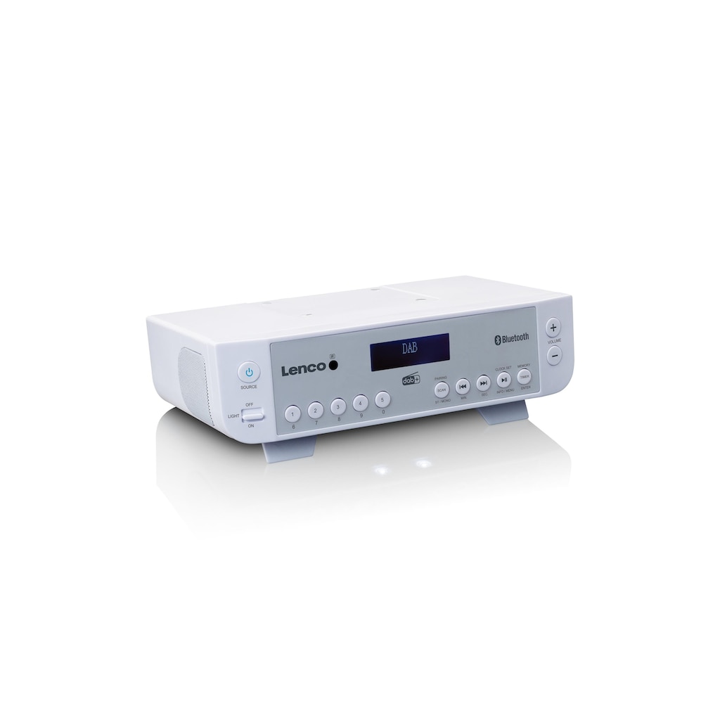 Lenco Digitalradio (DAB+) »KCR-200SI Weiss«, (Digitalradio (DAB+)-FM-Tuner)