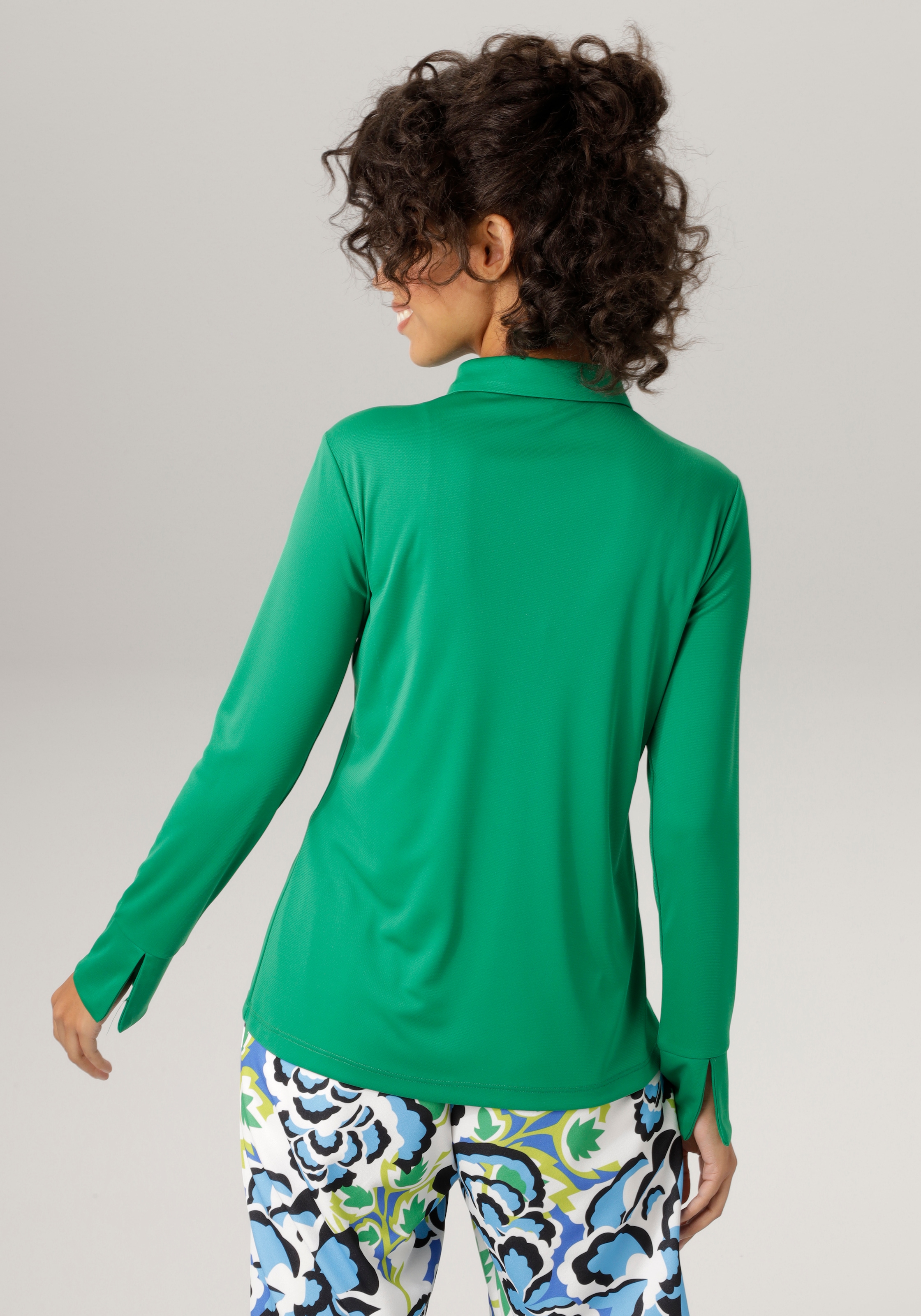 Aniston strukturierter online shoppen Hemdbluse, in Jelmoli-Versand Jersey-Crepé-Qualität | CASUAL