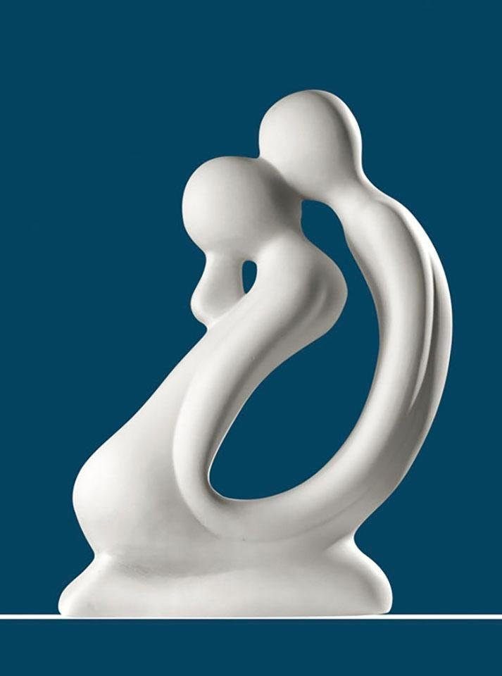 GILDE Dekofigur »Skulptur Kuss, weiss«, Dekoobjekt, Höhe 42 cm, handgefertigt, aus Keramik, Wohnzimmer