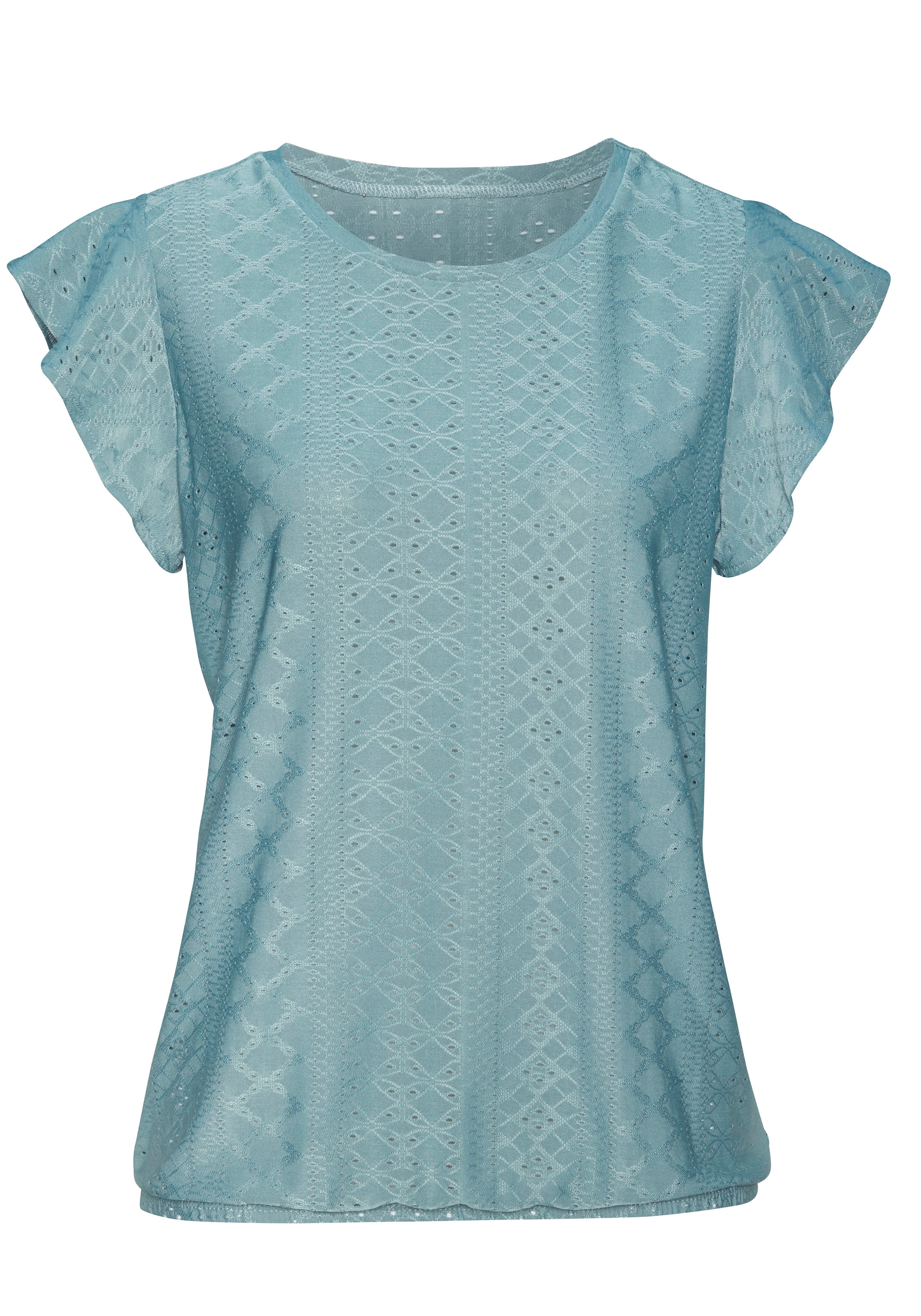 Vivance Kurzarmshirt »mit Lochstickerei«, (2er-Pack), aus pflegeleichter Qualität