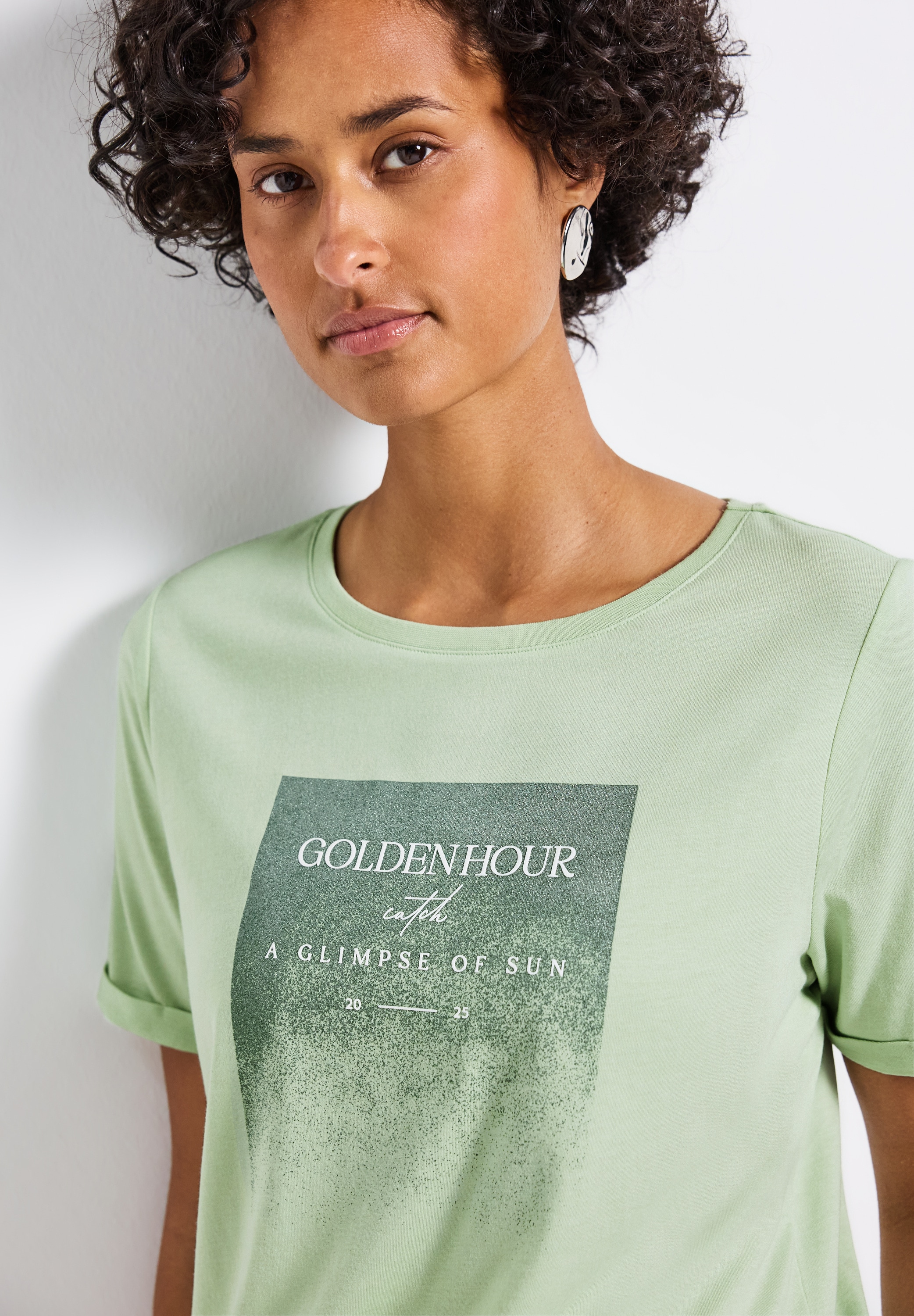 STREET ONE T-Shirt, mit Schimmer-Print