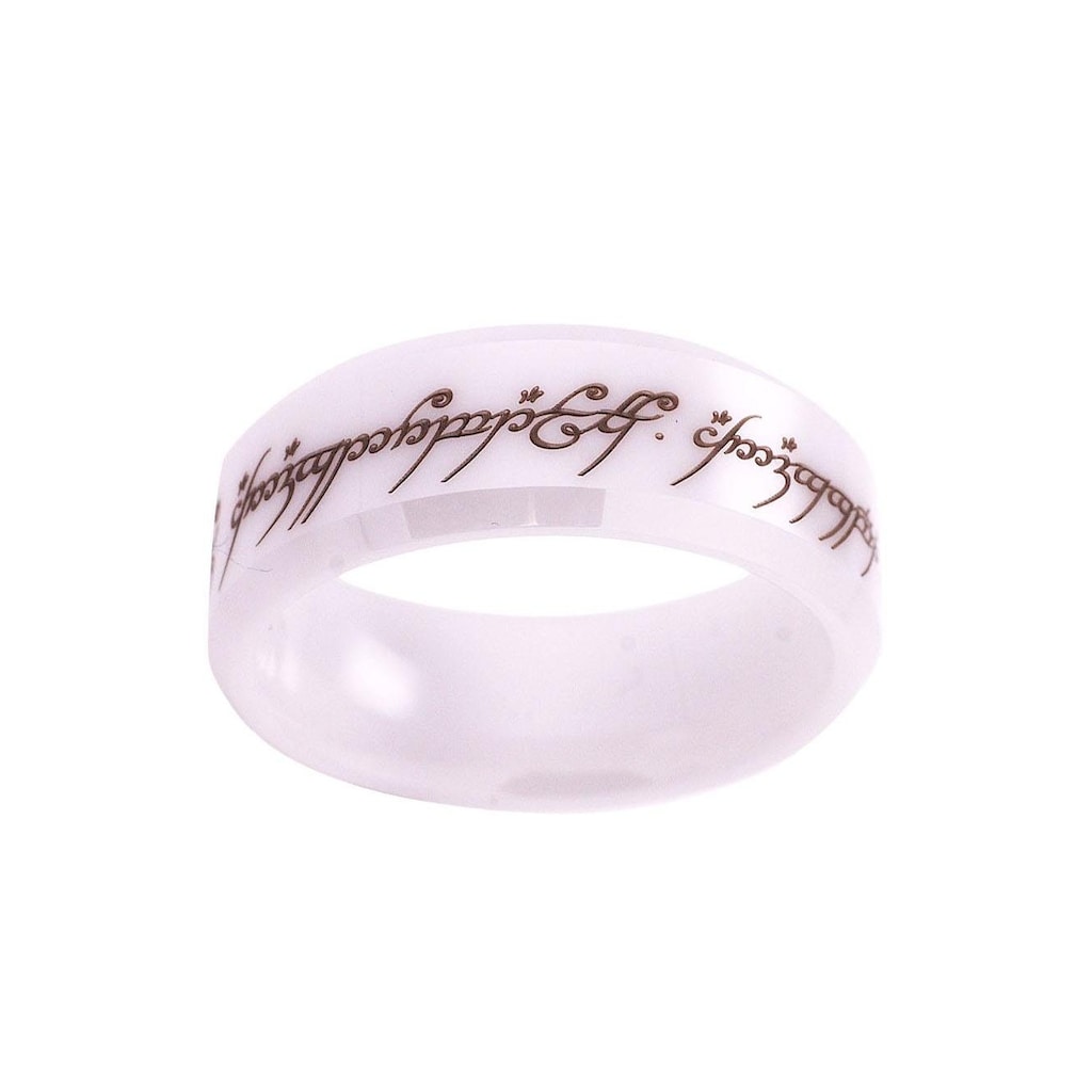 Der Herr der Ringe Fingerring »Der Eine Ring - Keramik weiss, 20003816«