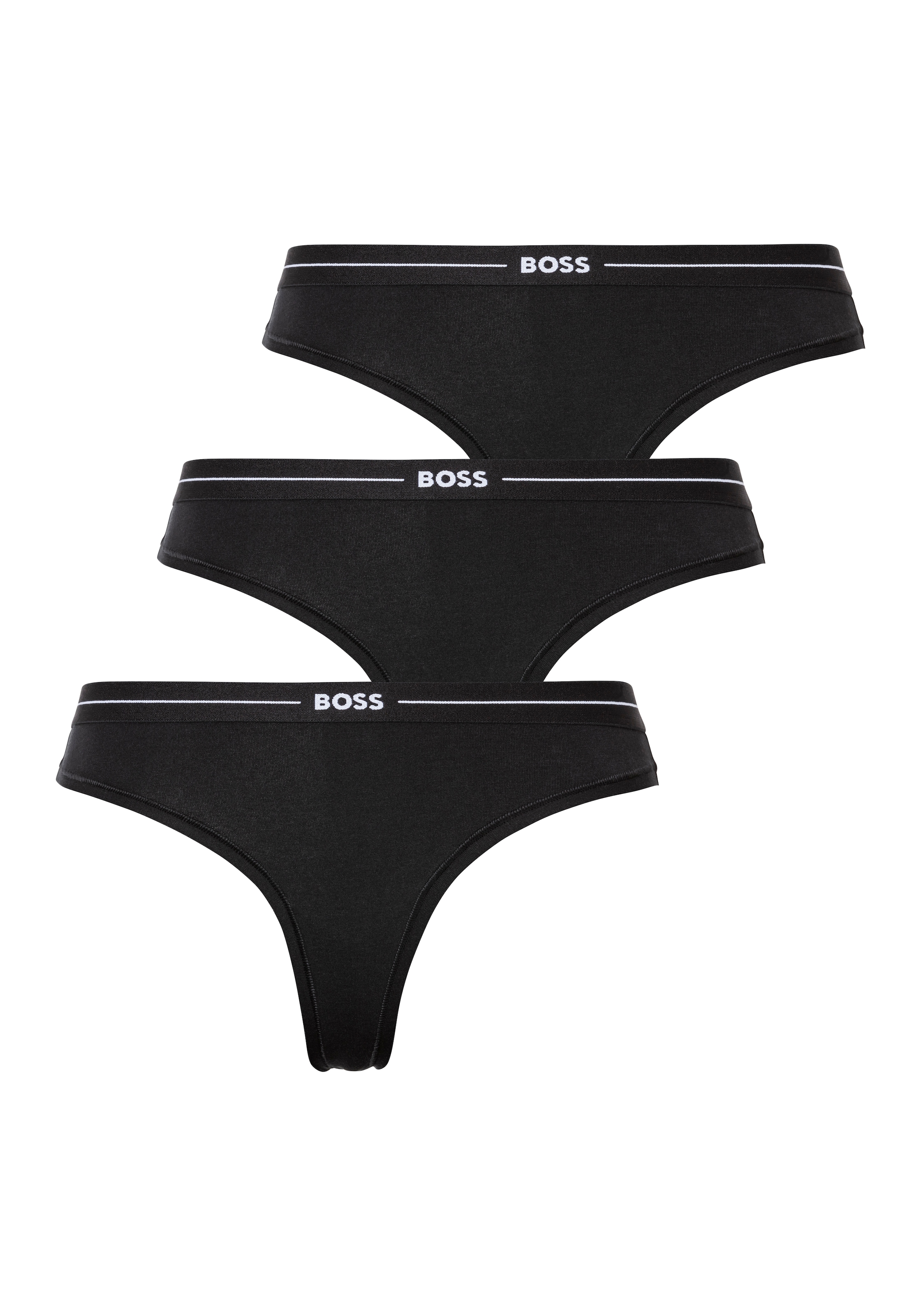 BOSS String »3P THONG« Packung, 3er, 3 Stk. mit BOSS Logobund