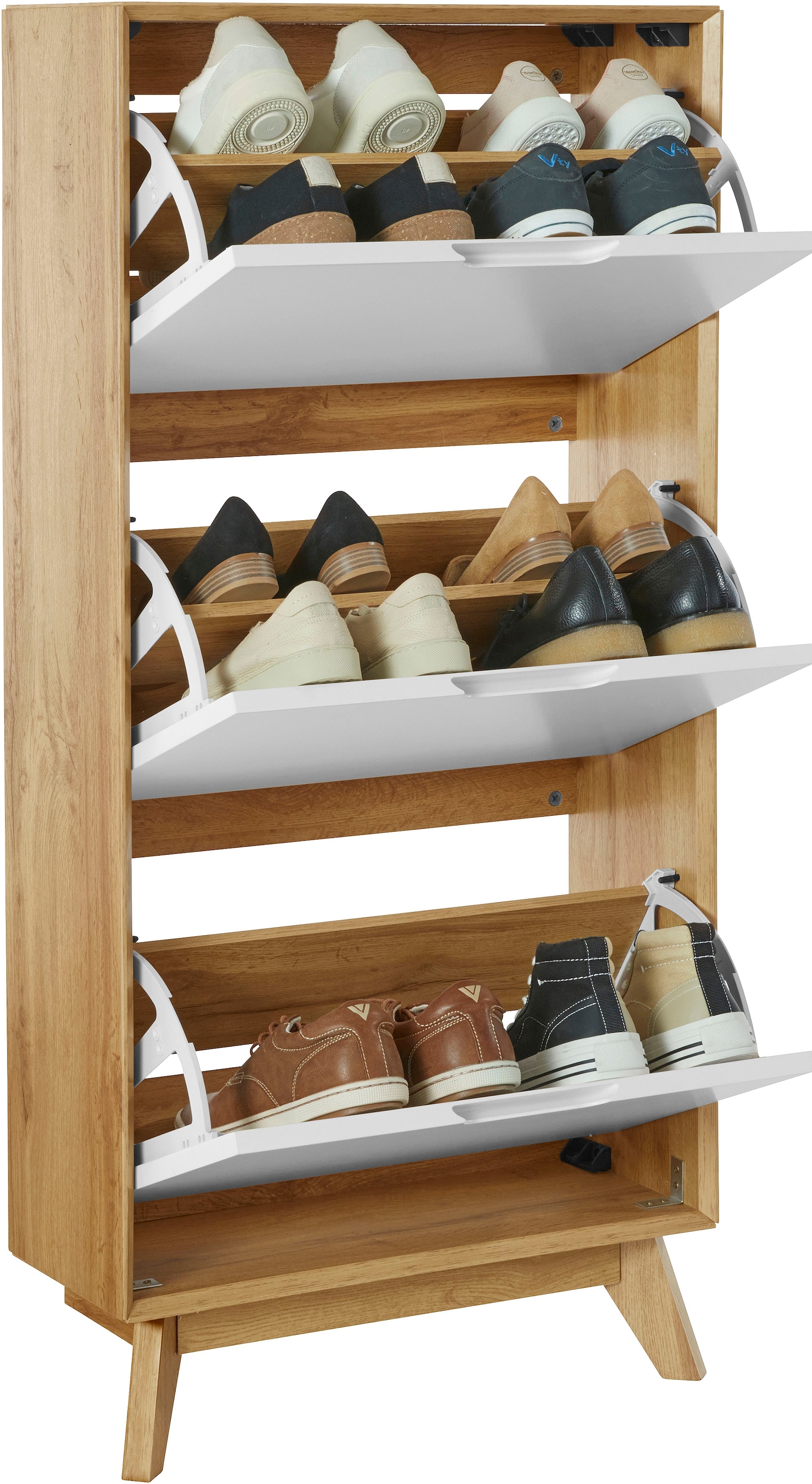 ✵ andas Schuhschrank »Pandrup«, mit 3 Klappen, ca. 5 Paar Schuhe pro Klappe,  Höhe 125 cm online bestellen | Jelmoli-Versand