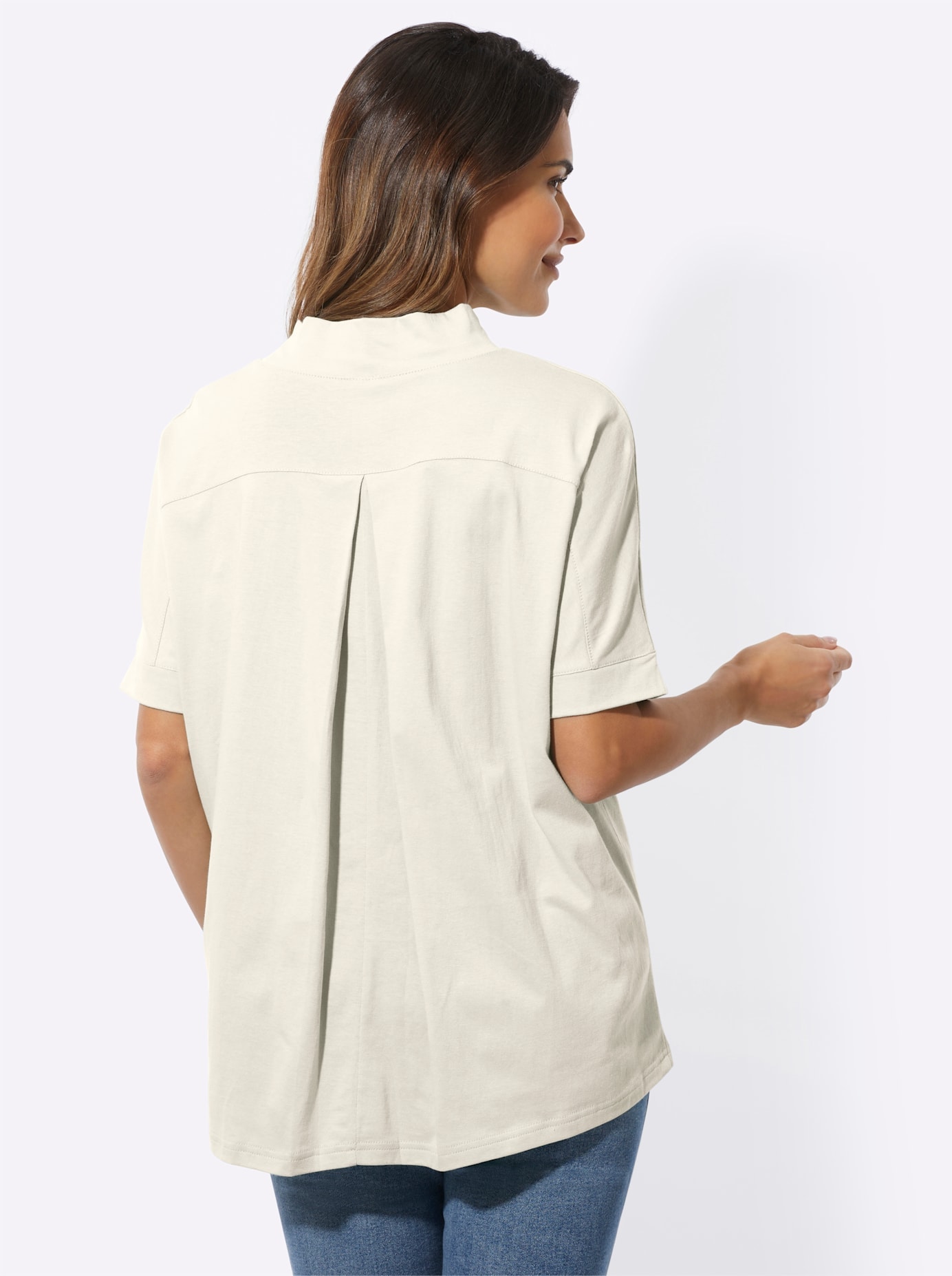Classic Basics Stehkragenshirt »Kurzarm-Shirt«, (1 tlg.)